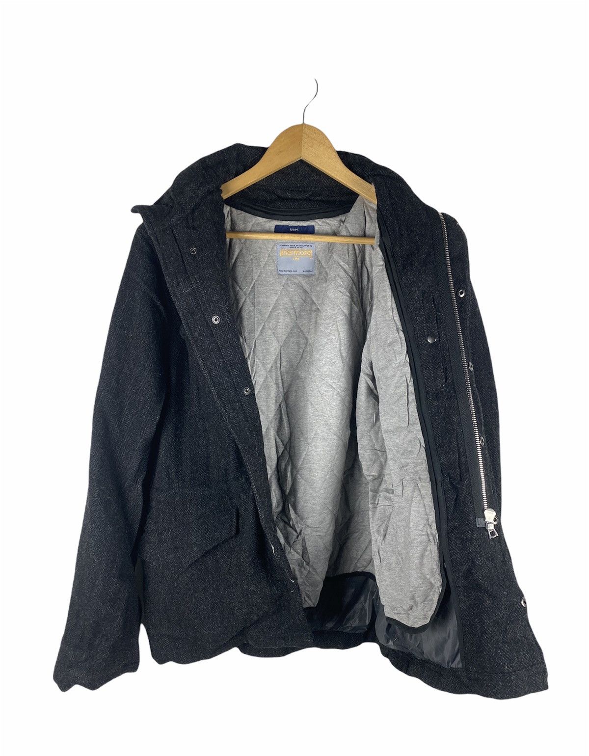 Japanese Brand × SHIPS SHIPS Herringbone Wool Jacket with Thermore Insulation Size US M / EU 48-50 / 2 - 3 Thumbnail