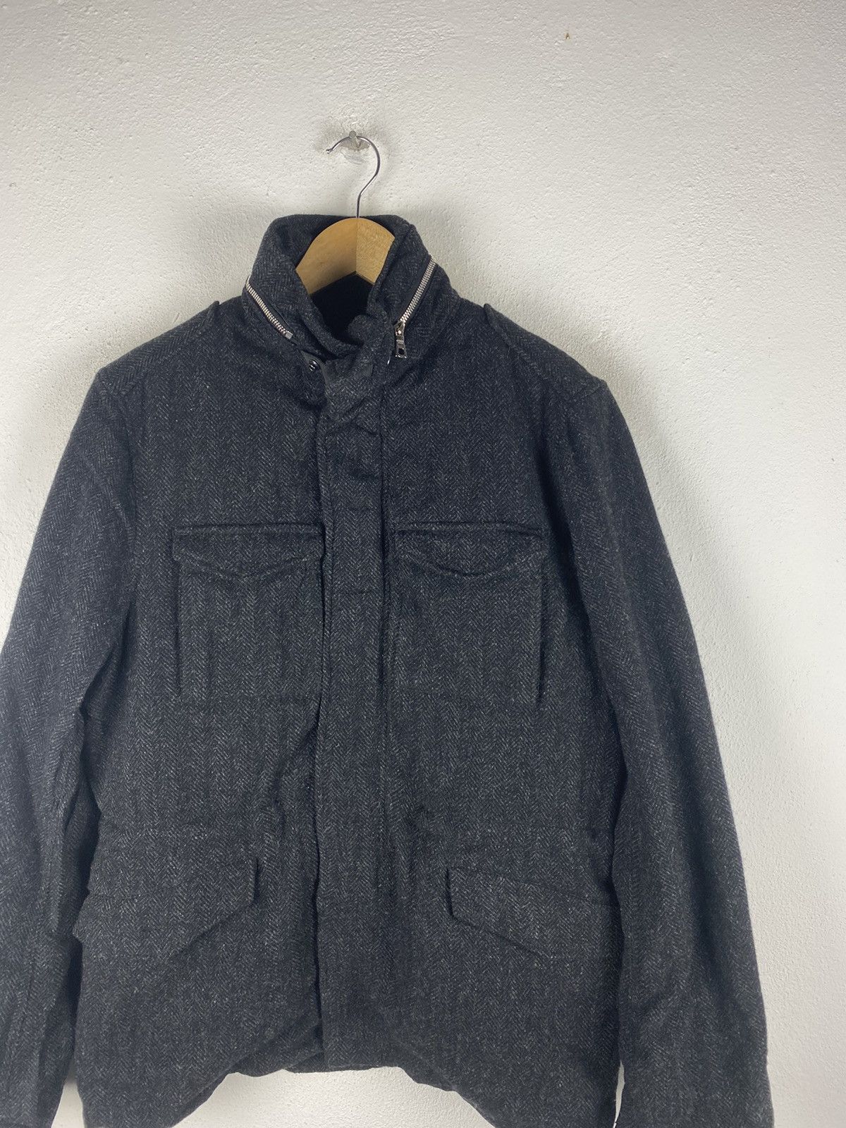 Japanese Brand × SHIPS SHIPS Herringbone Wool Jacket with Thermore Insulation Size US M / EU 48-50 / 2 - 7 Thumbnail