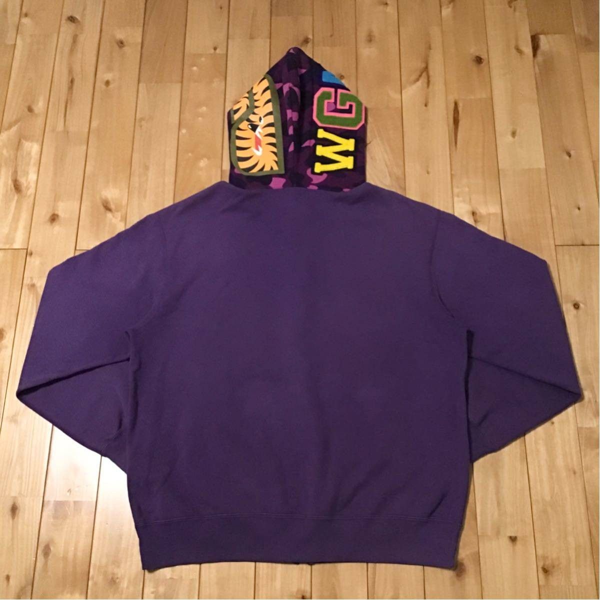 Bape BAPE purple camo x purple shark full zip hoodie Size US L / EU 52-54 / 3 - 5 Thumbnail