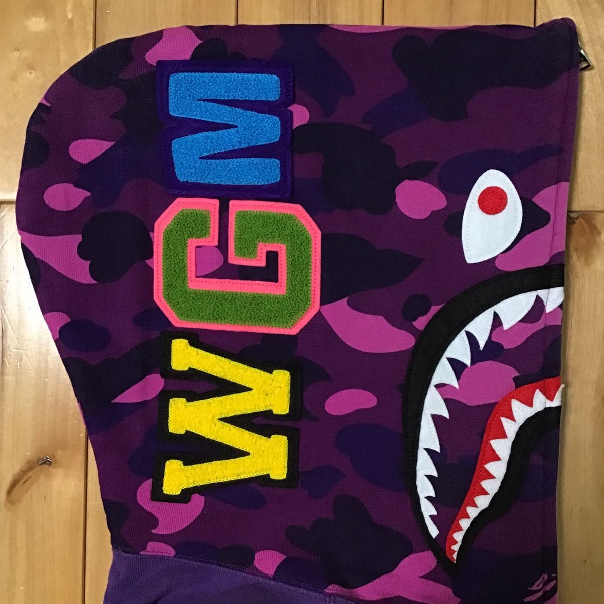 Bape BAPE purple camo x purple shark full zip hoodie Size US L / EU 52-54 / 3 - 3 Thumbnail