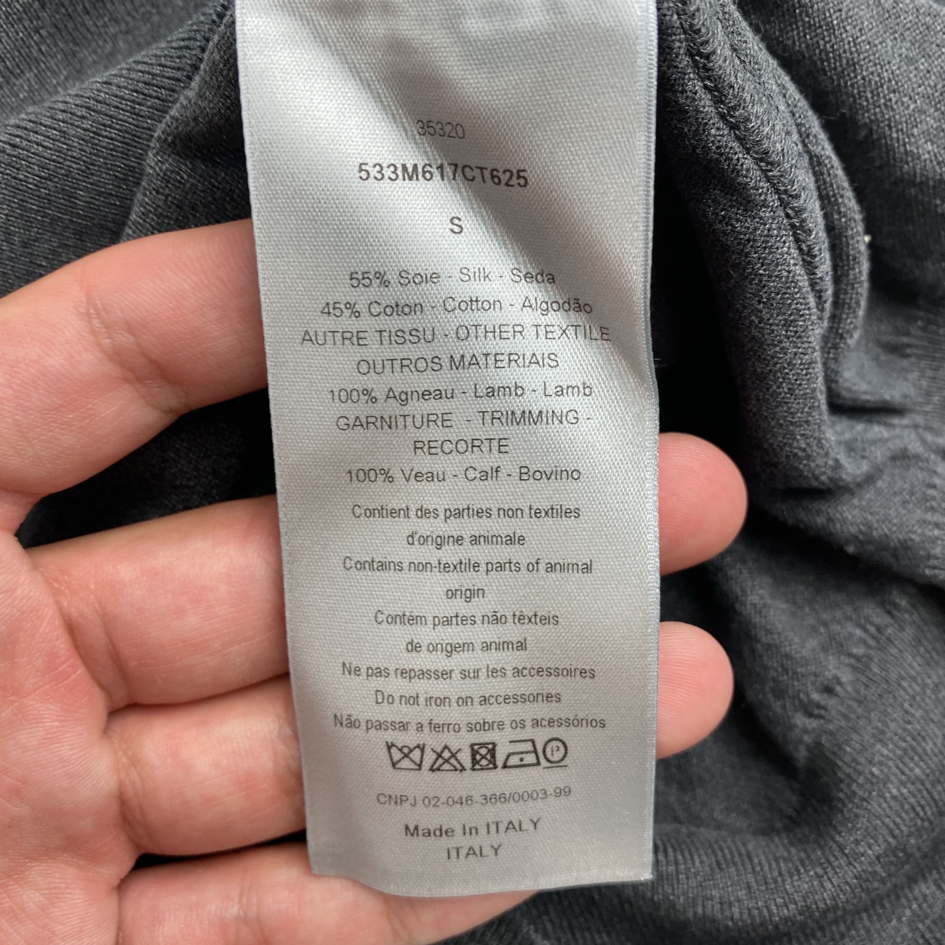 Dior Dior Grey Italic Logo Sweatshirt Size US S / EU 44-46 / 1 - 4 Thumbnail
