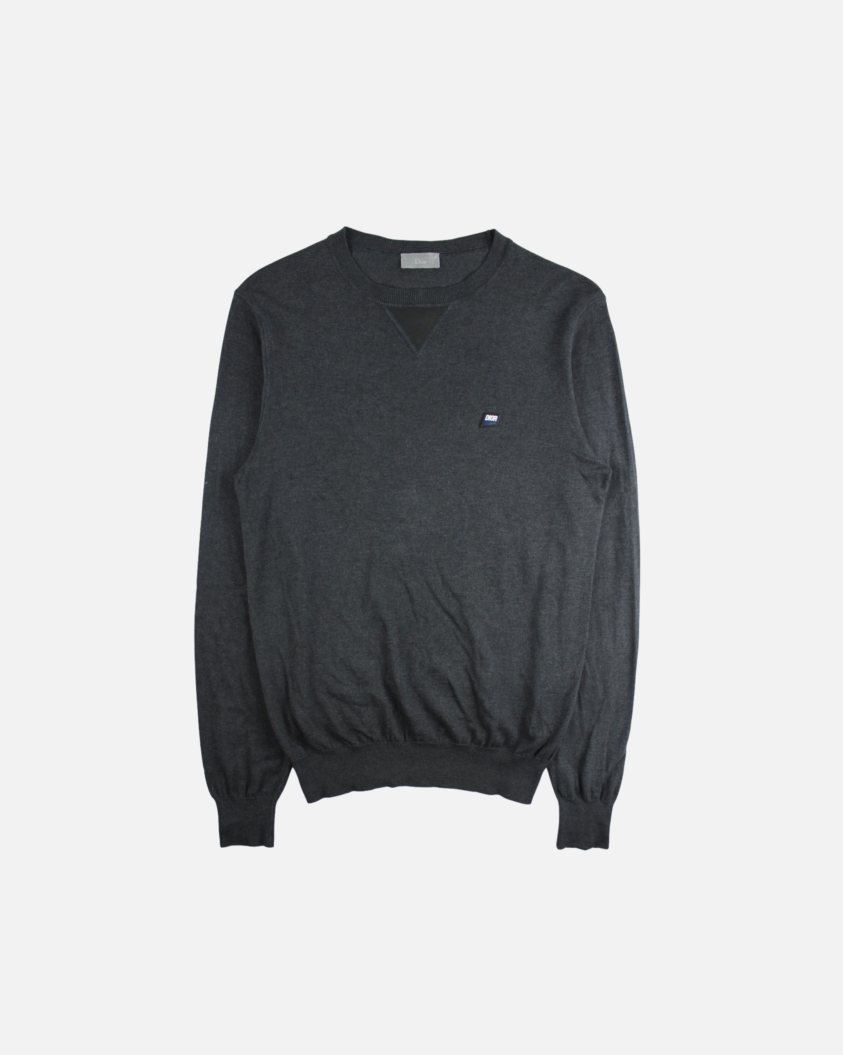Dior Grey Italic Logo Sweatshirt