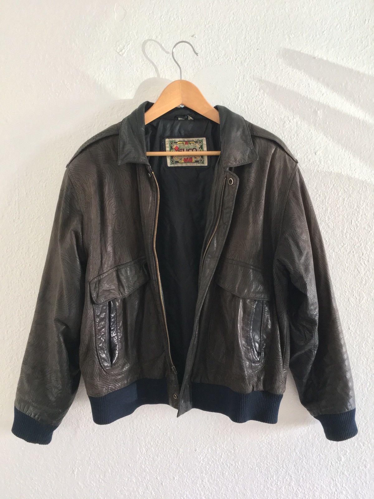 Vintage Vintage Leather Jacket Medium 80s 90s Motorcycle Biker Size US M / EU 48-50 / 2 - 1 Thumbnail