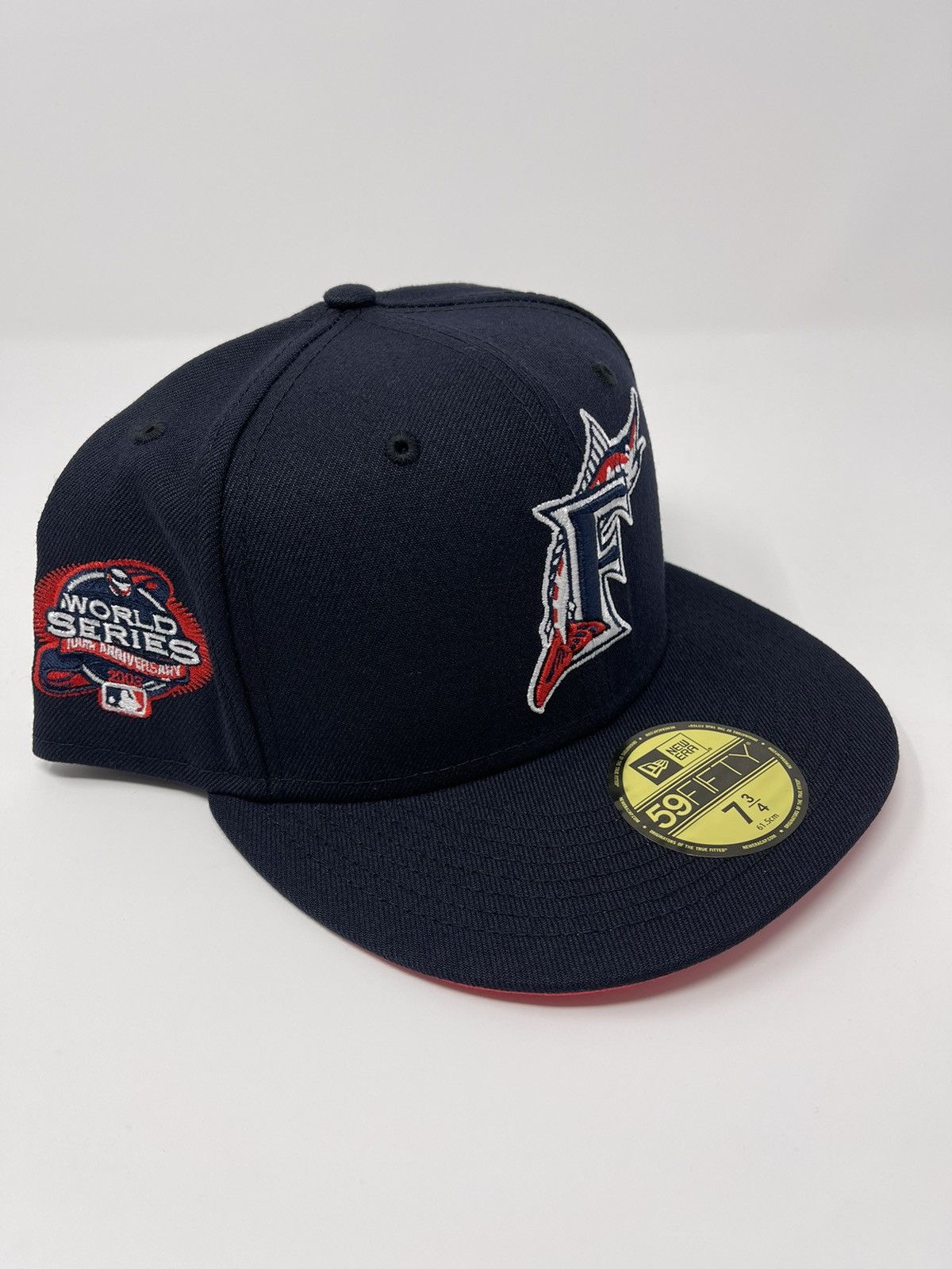 New Era Florida Marlins 2003 WS Hot Lava UV Navy Size 7 3/4