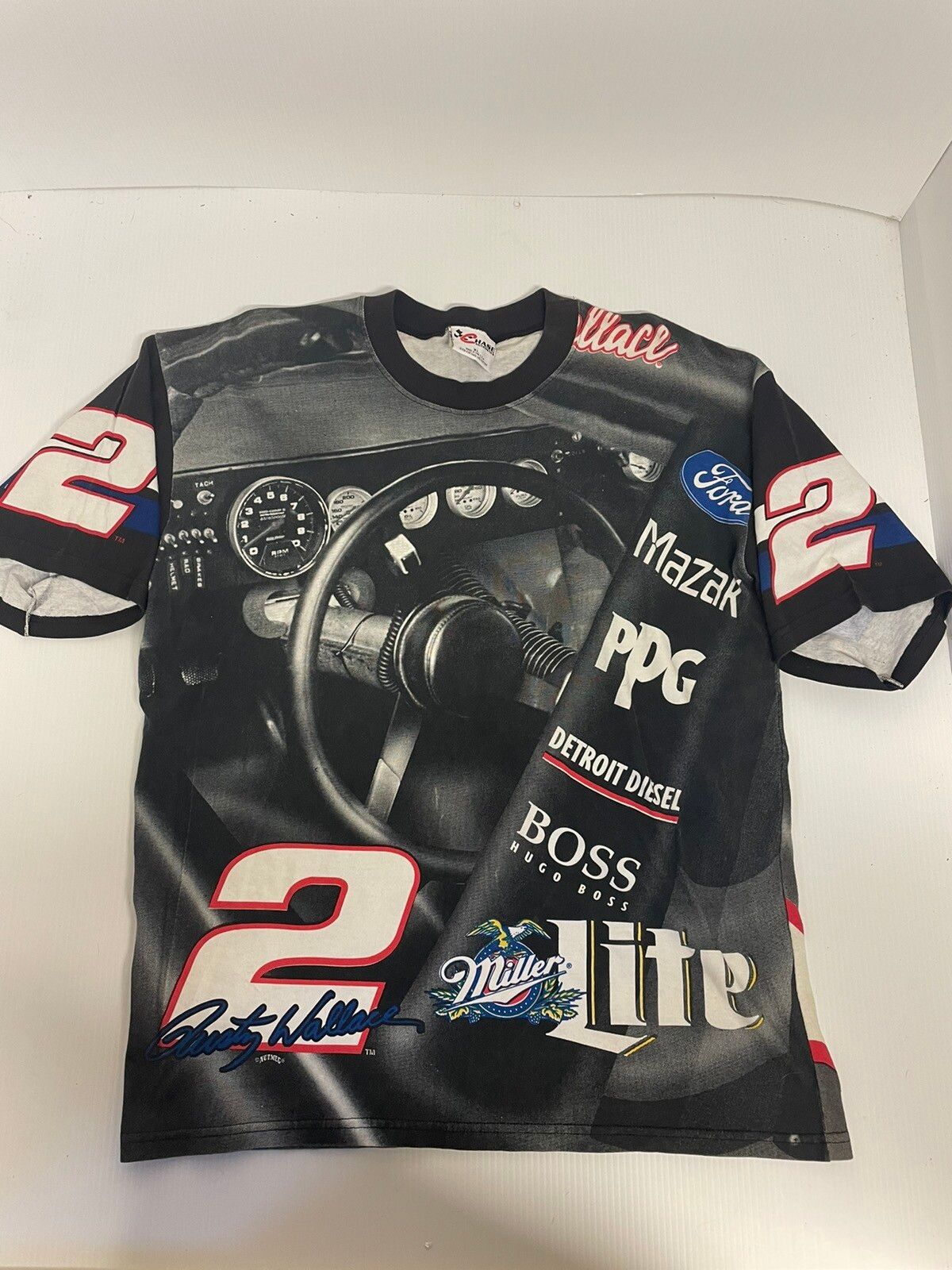 Chase Authentics Miller Lite Wallace Ford All Over Print Nascar Shirt Size XL Size US XL / EU 56 / 4 - 1 Preview
