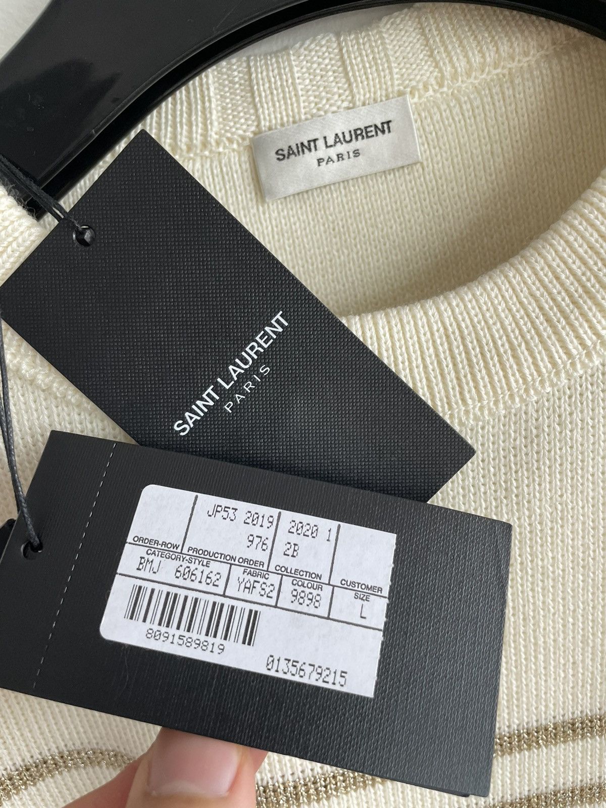 Saint Laurent Paris × Yves Saint Laurent Saint Laurent Brand New Super Runway Lurex Celebrity Sweater Size US L / EU 52-54 / 3 - 4 Thumbnail