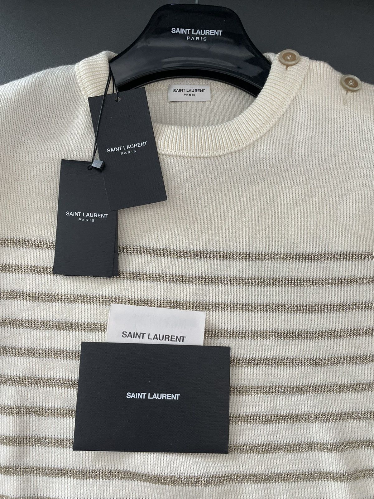 Saint Laurent Paris × Yves Saint Laurent RareNEW $1,200 Value Runway Limited Edition Crewneck Sweater Size US XL / EU 56 / 4 - 16 Thumbnail