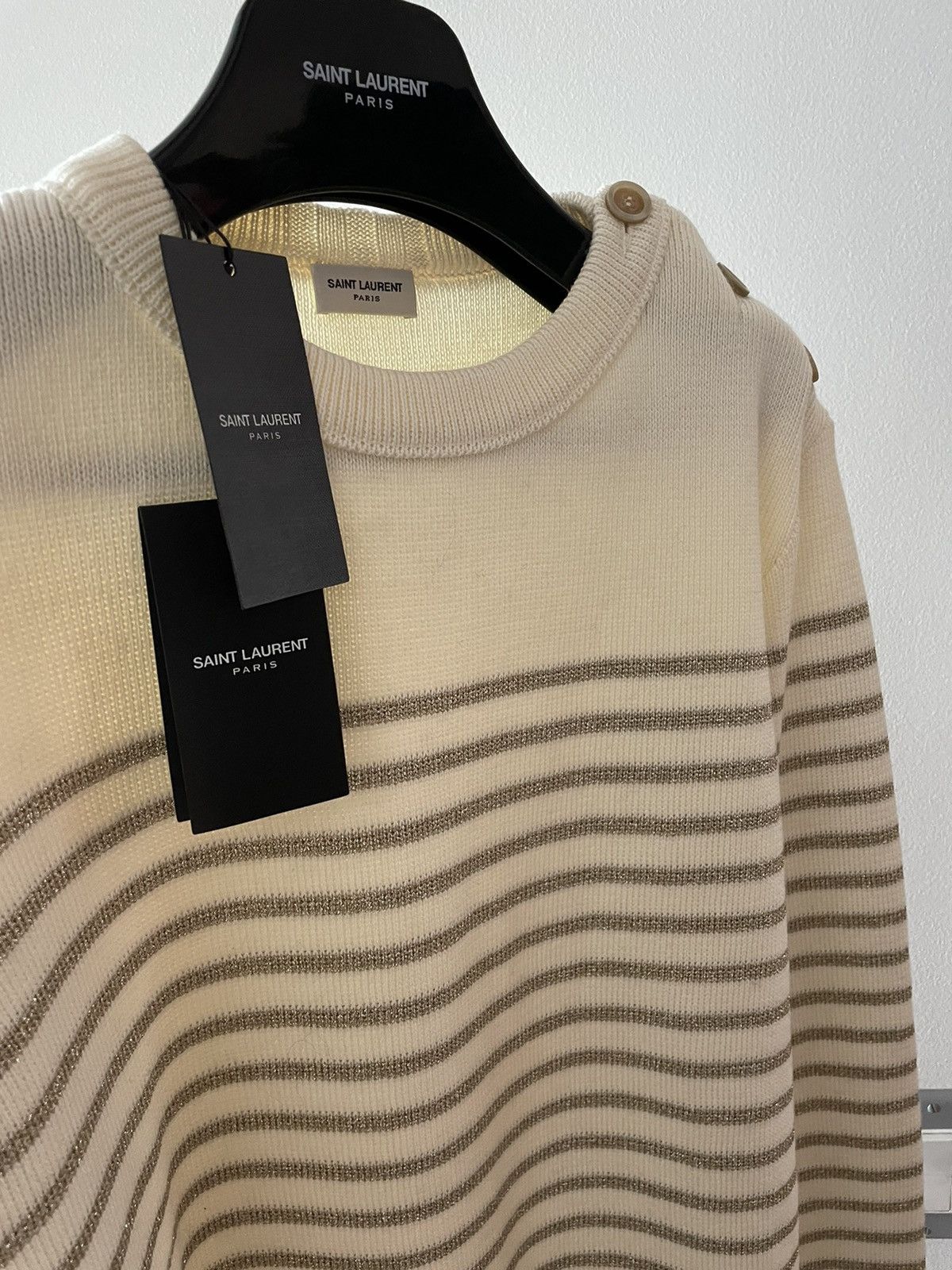Saint Laurent Paris × Yves Saint Laurent RareNEW $1,200 Value Runway Limited Edition Crewneck Sweater Size US XL / EU 56 / 4 - 10 Thumbnail