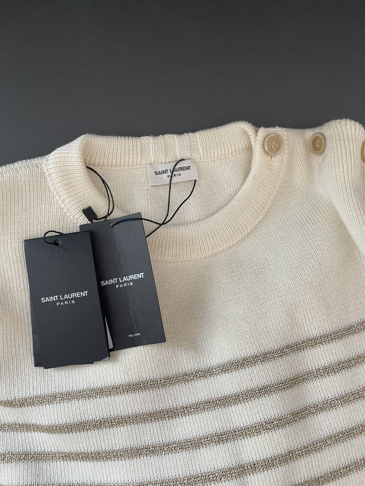 Saint Laurent Paris × Yves Saint Laurent RareNEW $1,200 Value Runway Limited Edition Crewneck Sweater Size US XL / EU 56 / 4 - 12 Thumbnail