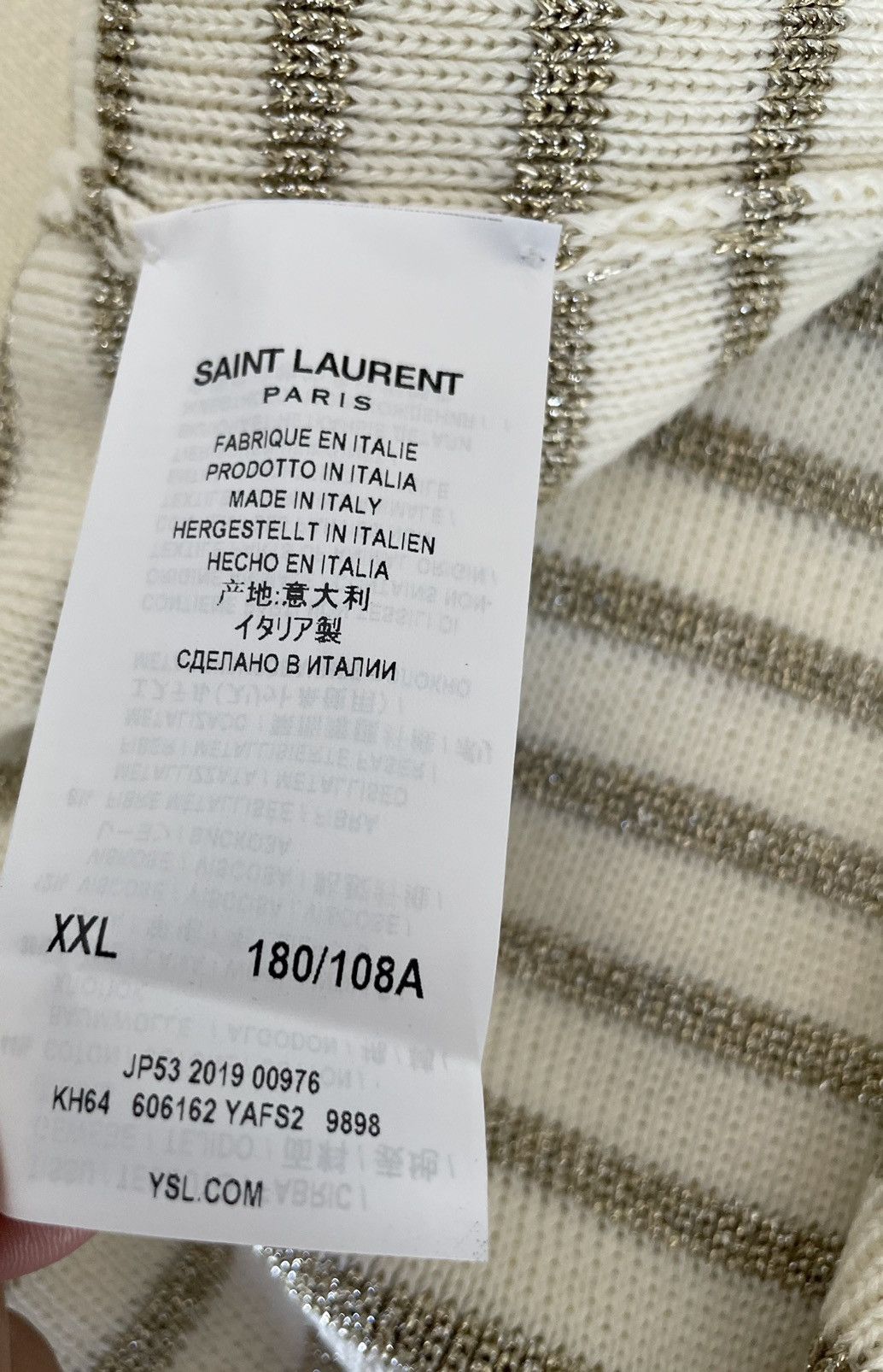 Saint Laurent Paris × Yves Saint Laurent Saint Laurent Brand New Super Runway Celebrity Sweater Size US XXL / EU 58 / 5 - 4 Thumbnail