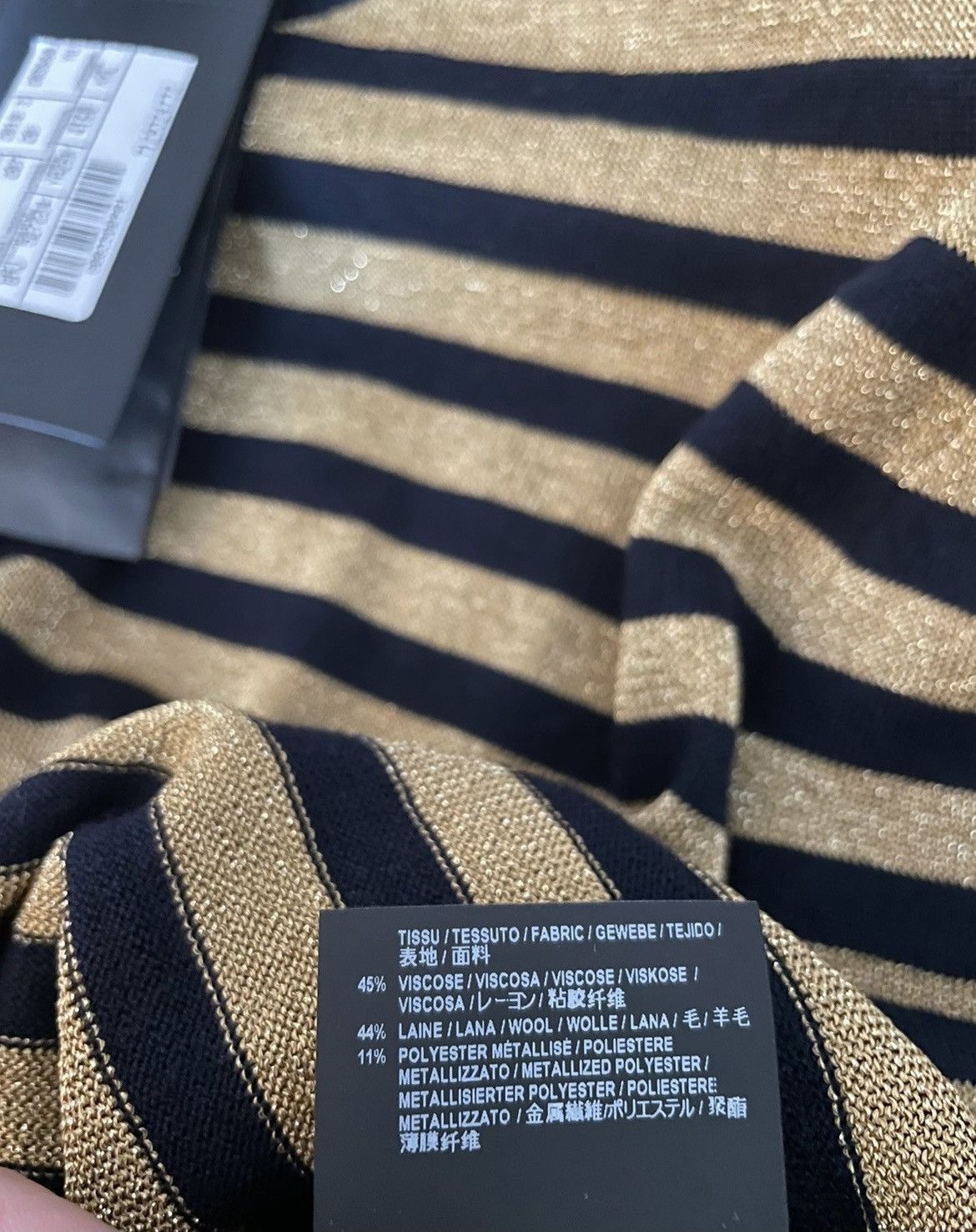 Hedi Slimane × Saint Laurent Paris × Yves Saint Laurent Timothée Chalamet Limited Edition Gold Knit Runway Crewneck Size US L / EU 52-54 / 3 - 9 Thumbnail