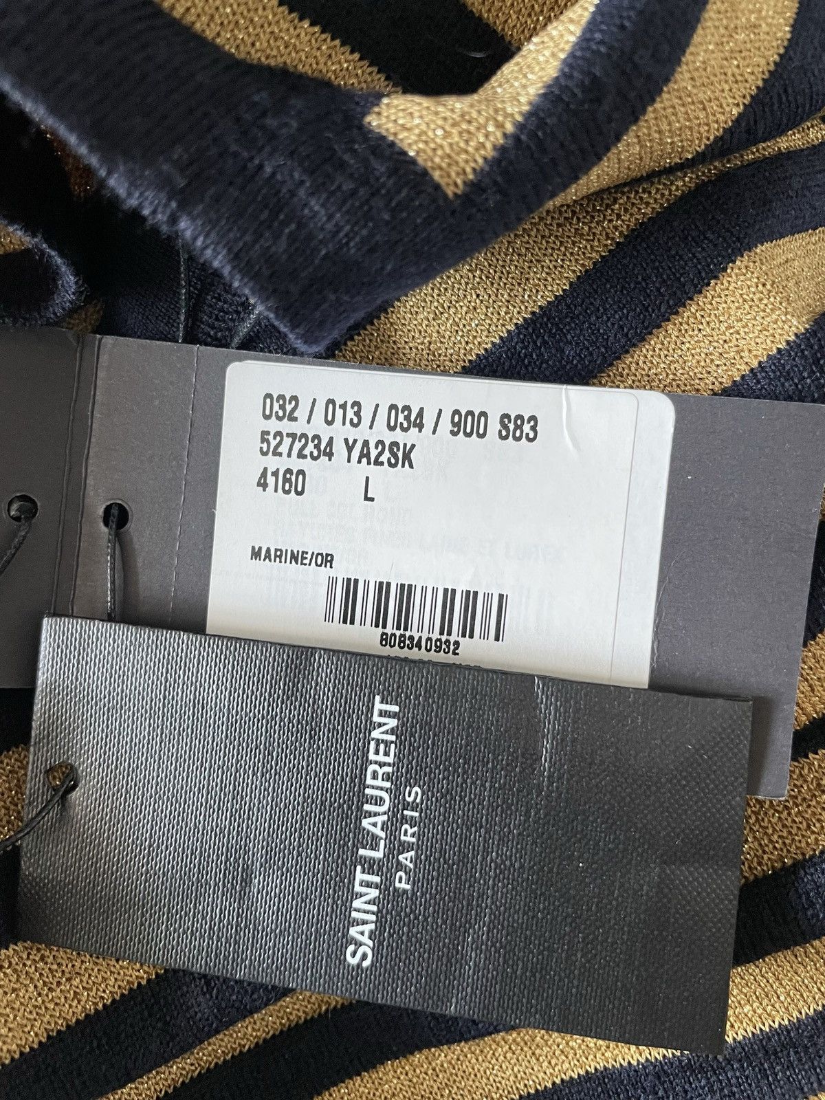 Hedi Slimane × Saint Laurent Paris × Yves Saint Laurent Timothée Chalamet Limited Edition Gold Knit Runway Crewneck Size US L / EU 52-54 / 3 - 6 Thumbnail
