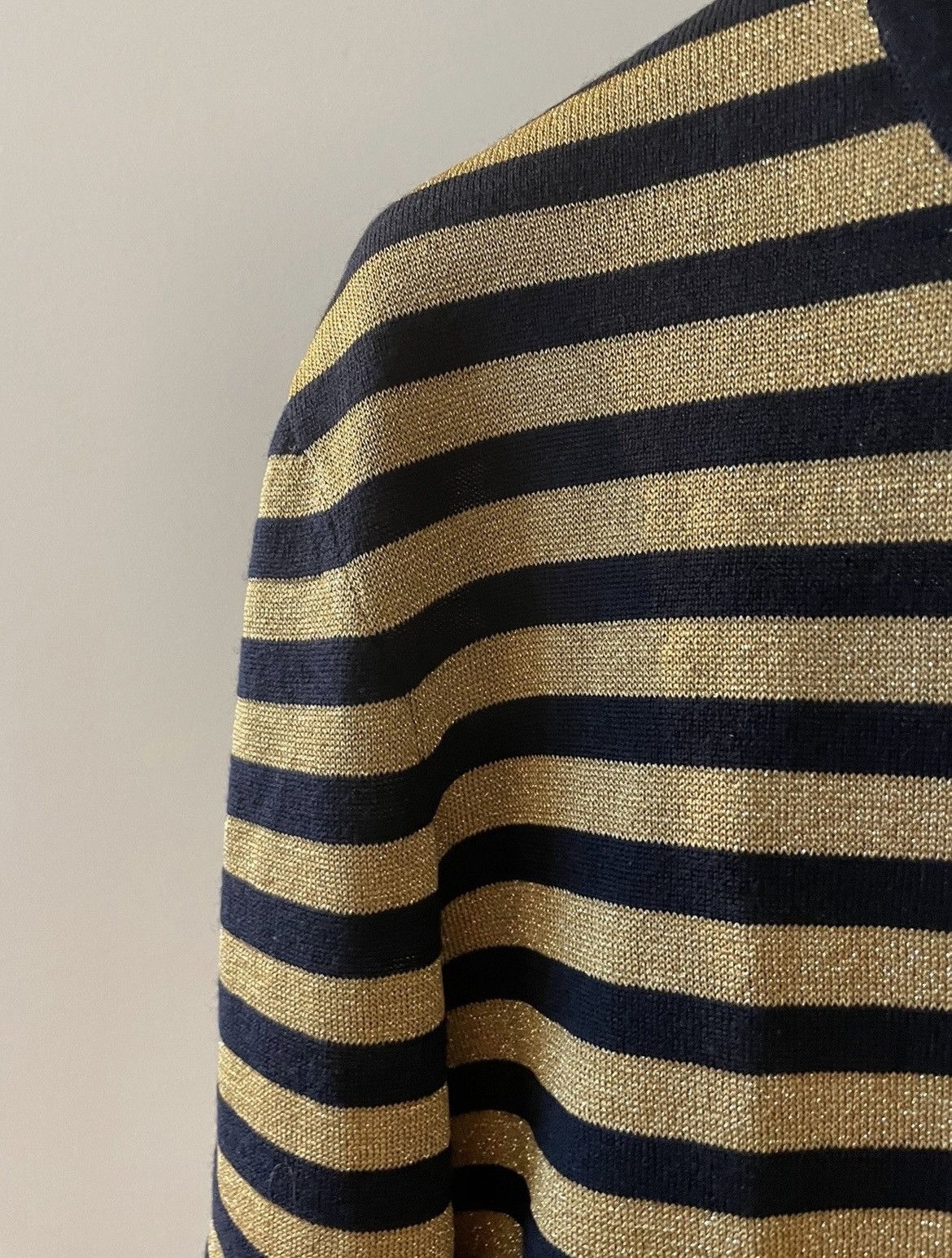 Hedi Slimane × Saint Laurent Paris × Yves Saint Laurent Timothée Chalamet Limited Edition Runway Gold Knit Crewneck Size US L / EU 52-54 / 3 - 14 Thumbnail
