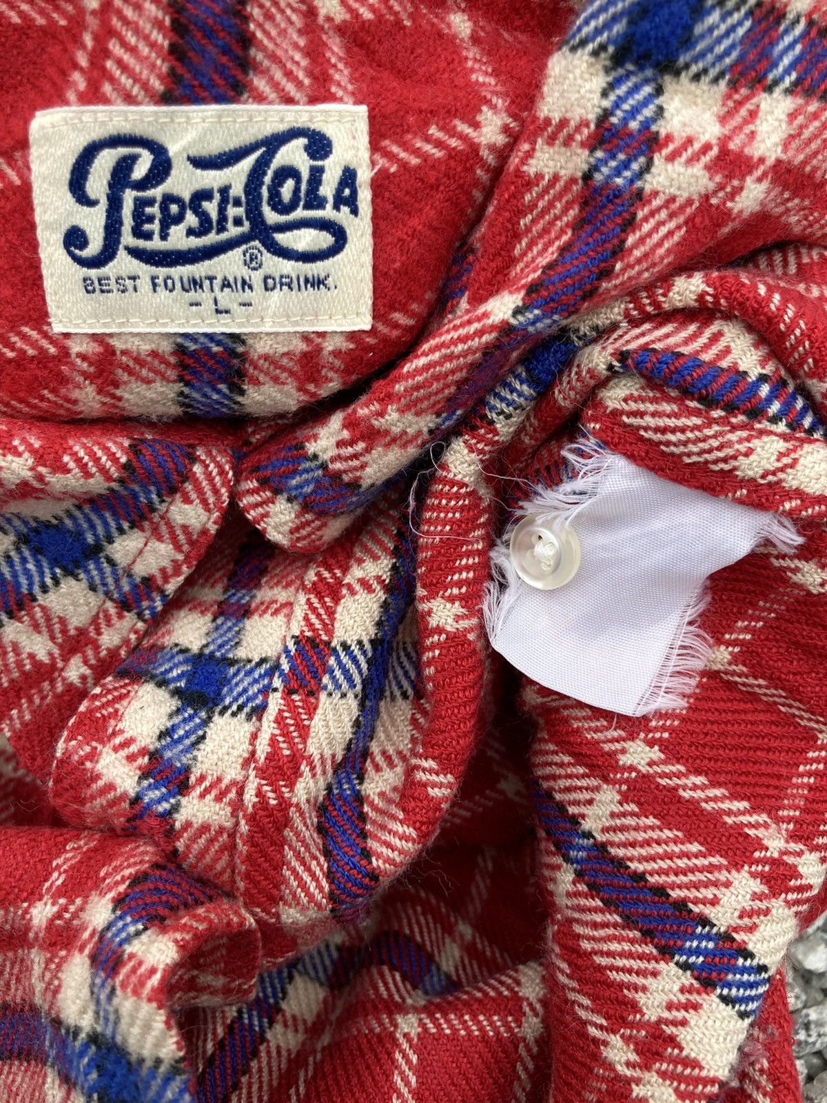 Flannel × Pepsi Vintage Pepsi Red Checkered Flannel Size US L / EU 52-54 / 3 - 7 Thumbnail