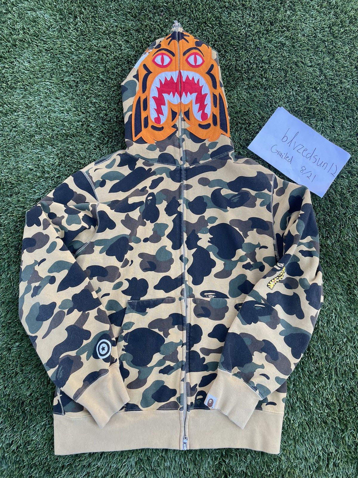 Bape Bape 1st Camo Yellow Tiger Full Zip Hoodie Size US XL / EU 56 / 4 - 1 Thumbnail