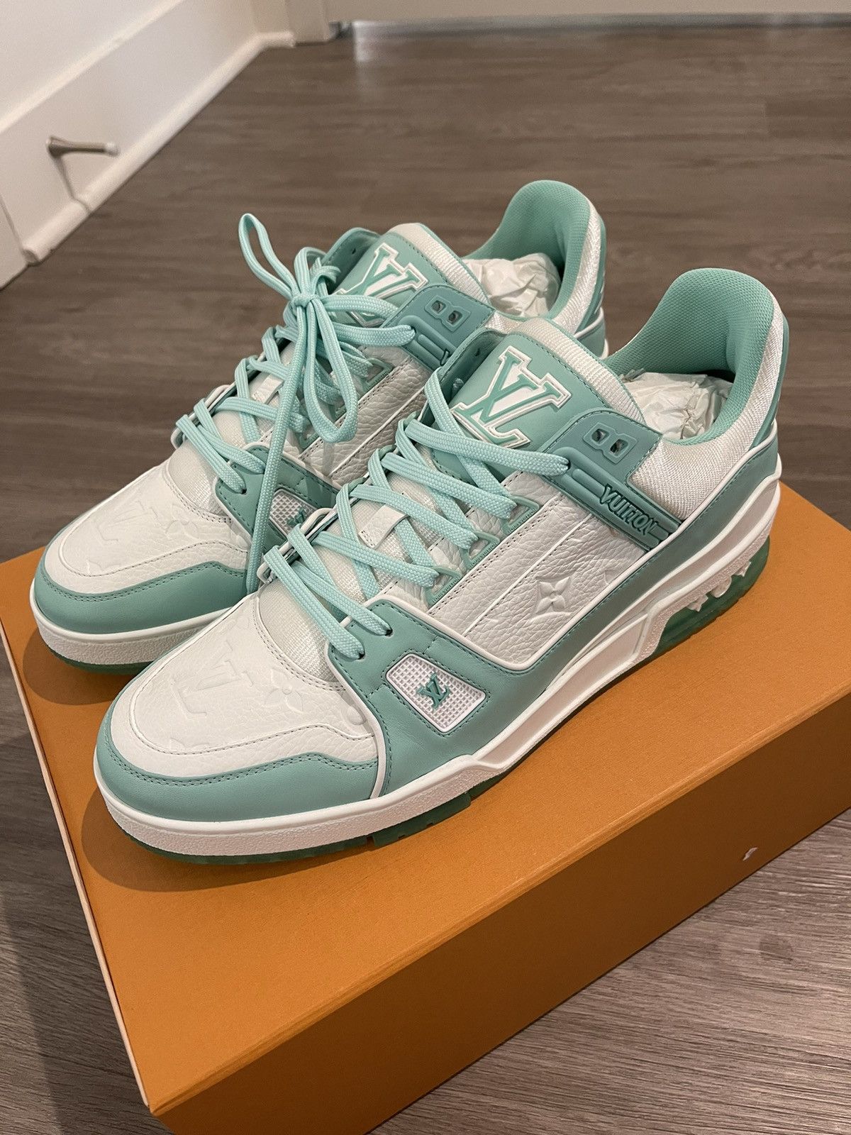 Louis Vuitton Louis Vuitton Teal Tiffany Blue Mint Trainer 