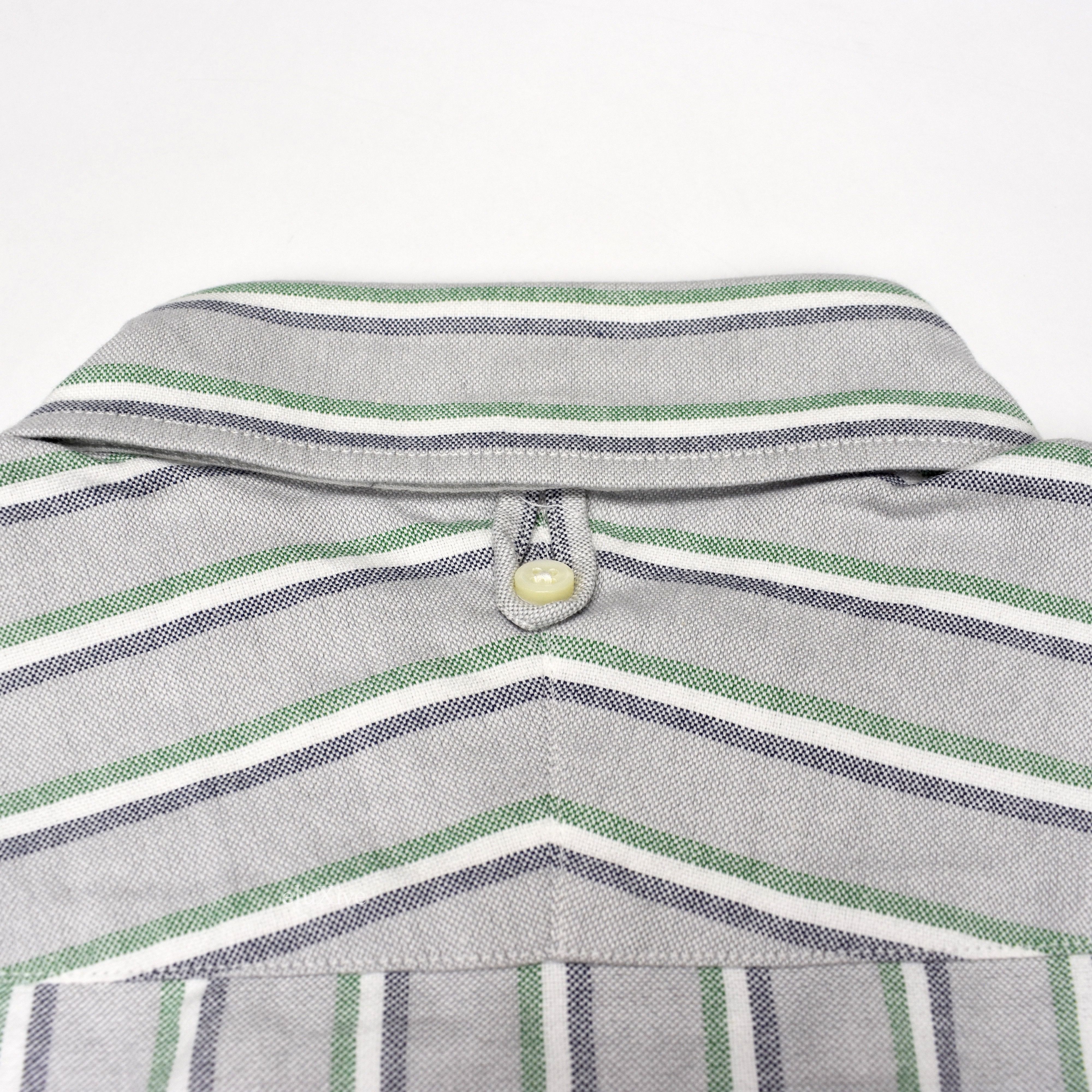 Thom Browne Thom Grey Logo Stripe Oxford Shirt NWT Size US XL / EU 56 / 4 - 12 Thumbnail