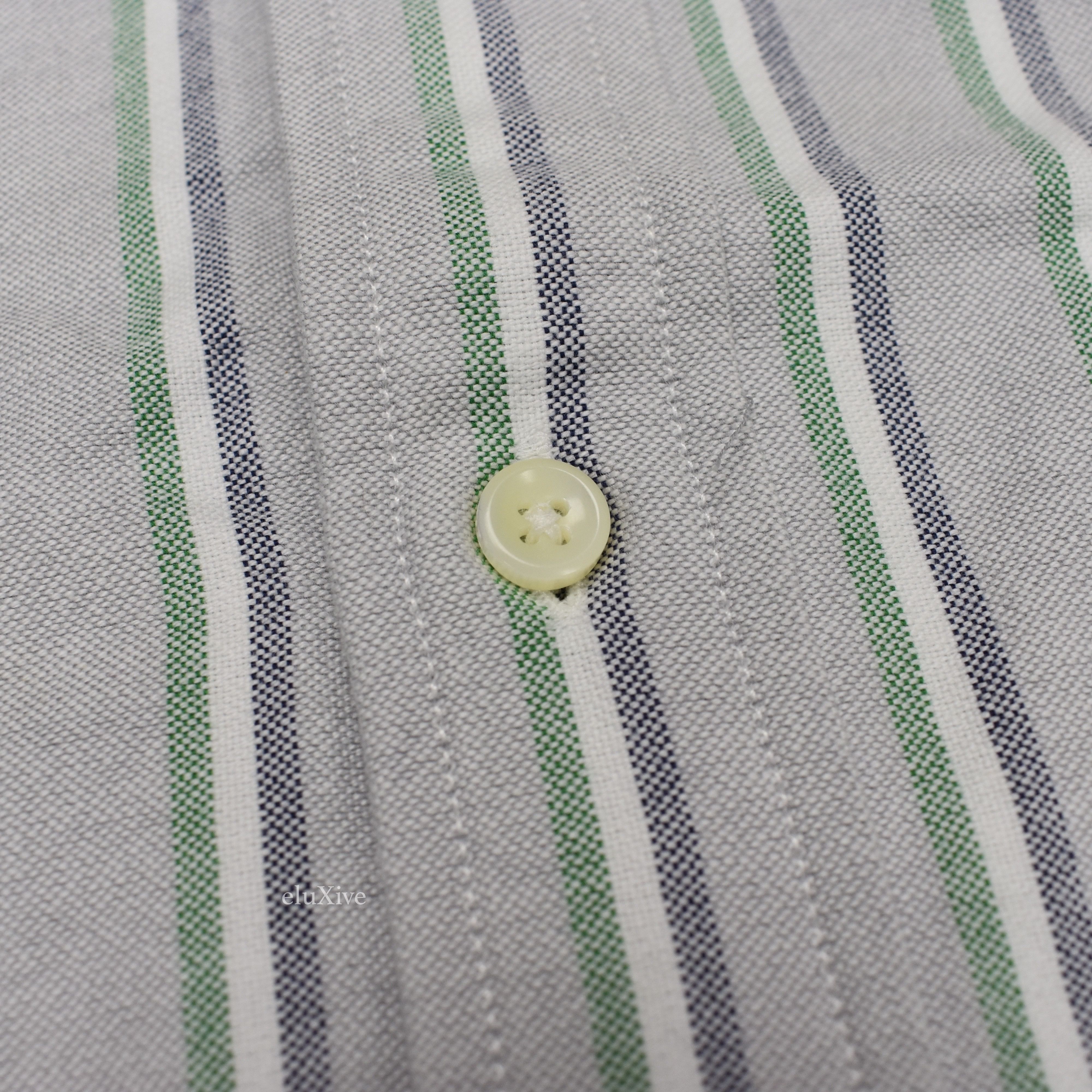Thom Browne Thom Grey Logo Stripe Oxford Shirt NWT Size US XL / EU 56 / 4 - 9 Thumbnail
