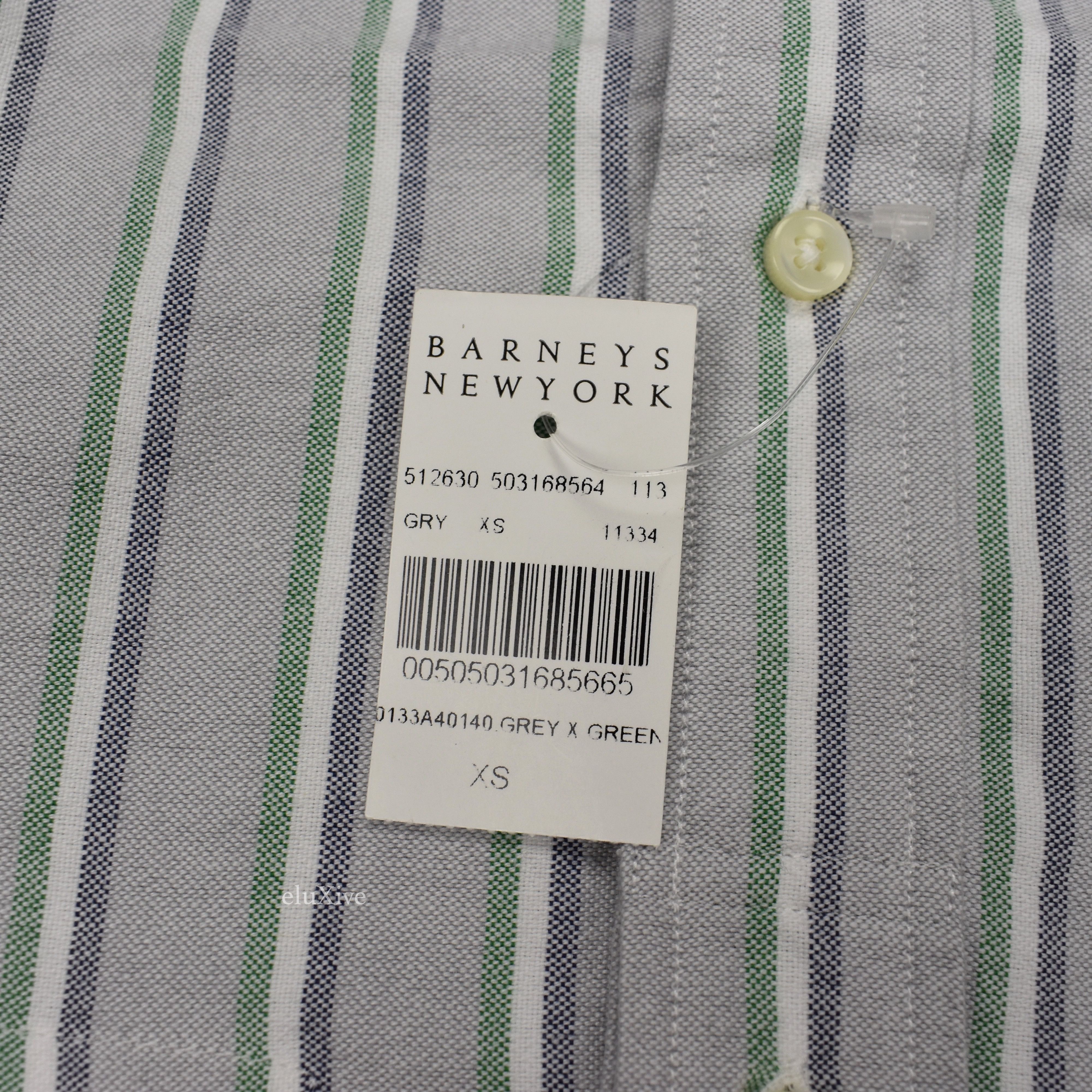 Thom Browne Thom Grey Logo Stripe Oxford Shirt NWT Size US XL / EU 56 / 4 - 11 Thumbnail