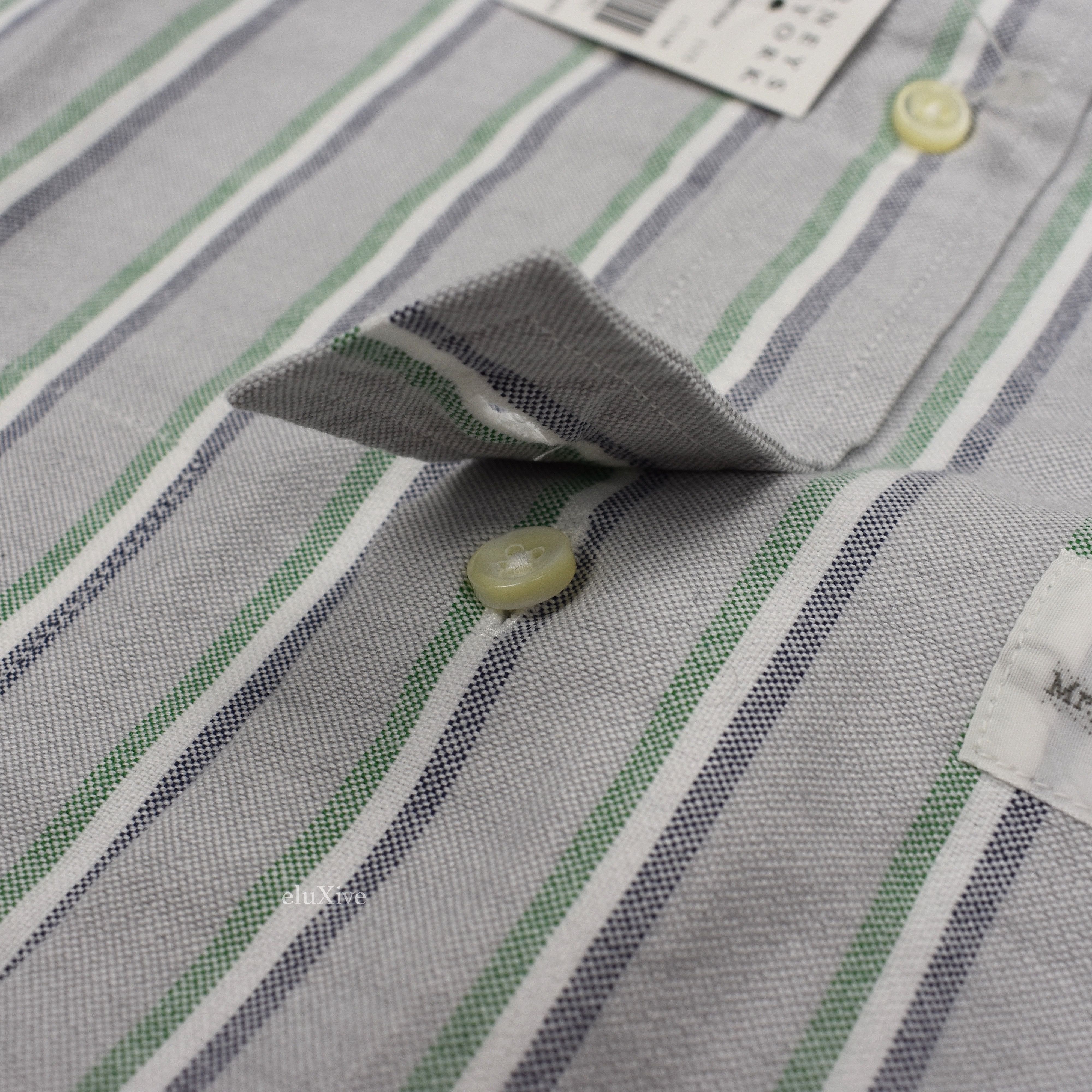 Thom Browne Thom Grey Logo Stripe Oxford Shirt NWT Size US XL / EU 56 / 4 - 6 Thumbnail