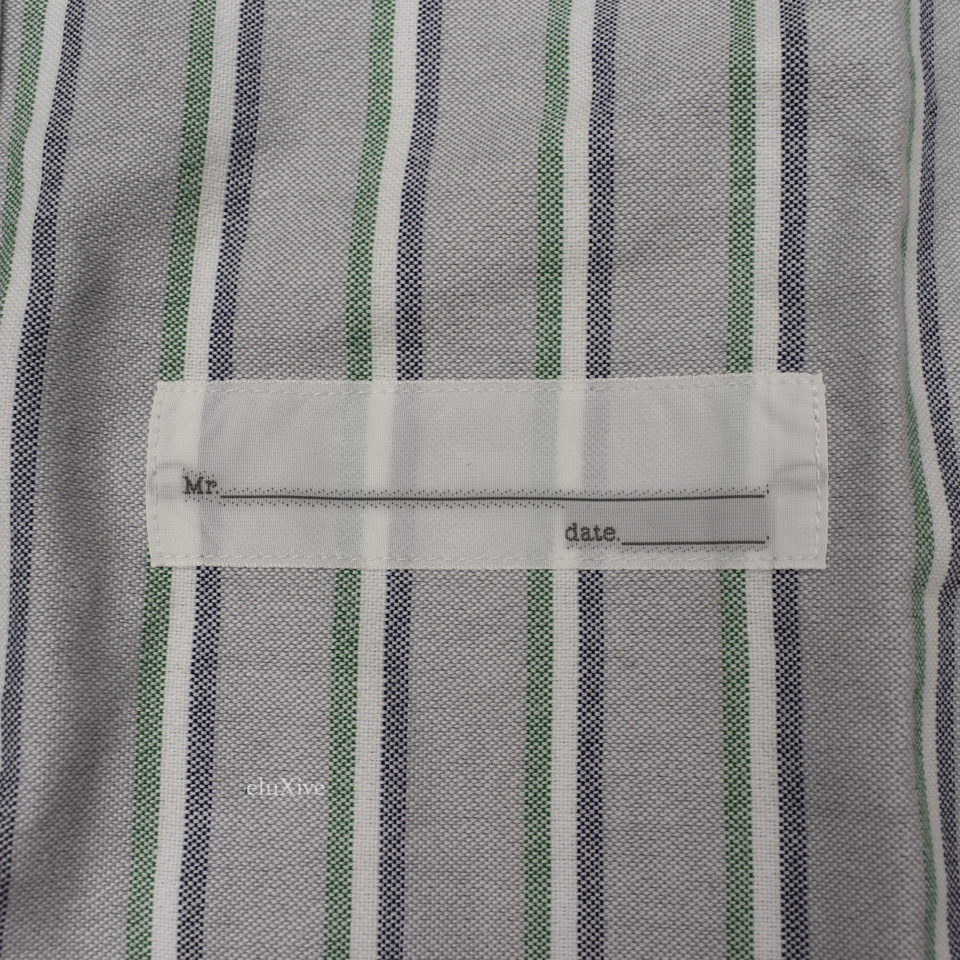 Thom Browne Thom Grey Logo Stripe Oxford Shirt NWT Size US XL / EU 56 / 4 - 5 Thumbnail
