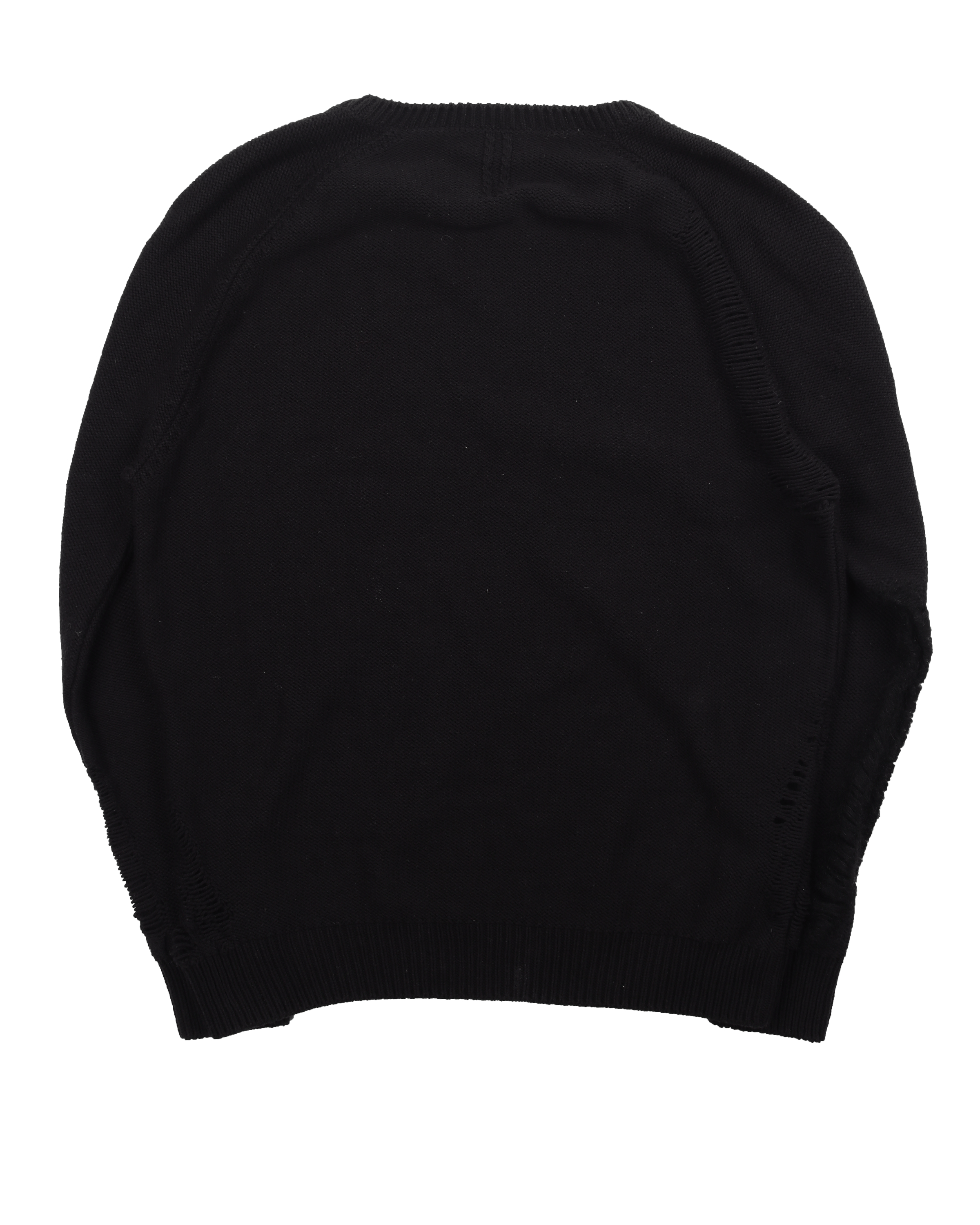 Saint Laurent Paris Saint Laurent Distressed Black Knit Sweater (2015) Size US XL / EU 56 / 4 - 2 Thumbnail