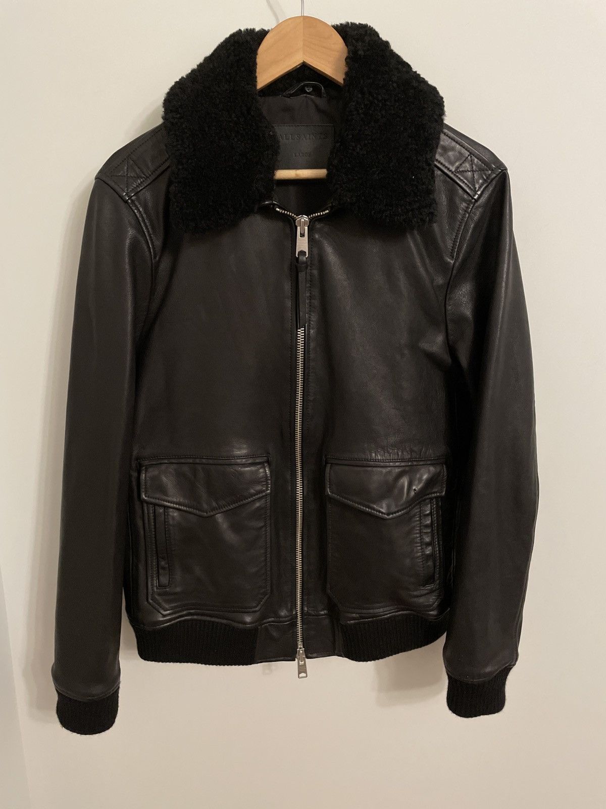 Allsaints Allsaints Phoenix Aviator Leather Jacket | Grailed