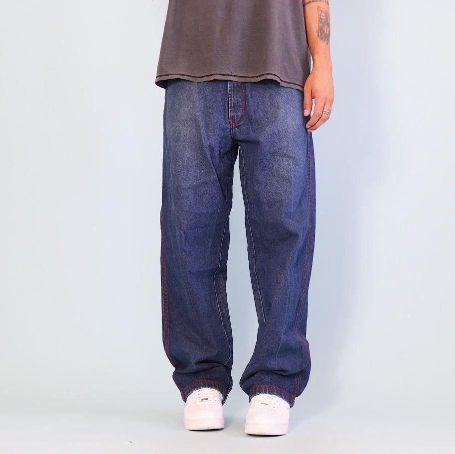 Vintage Vintage 00’s Risk Jeans Baggy Jeans Size US 35 - 1 Thumbnail
