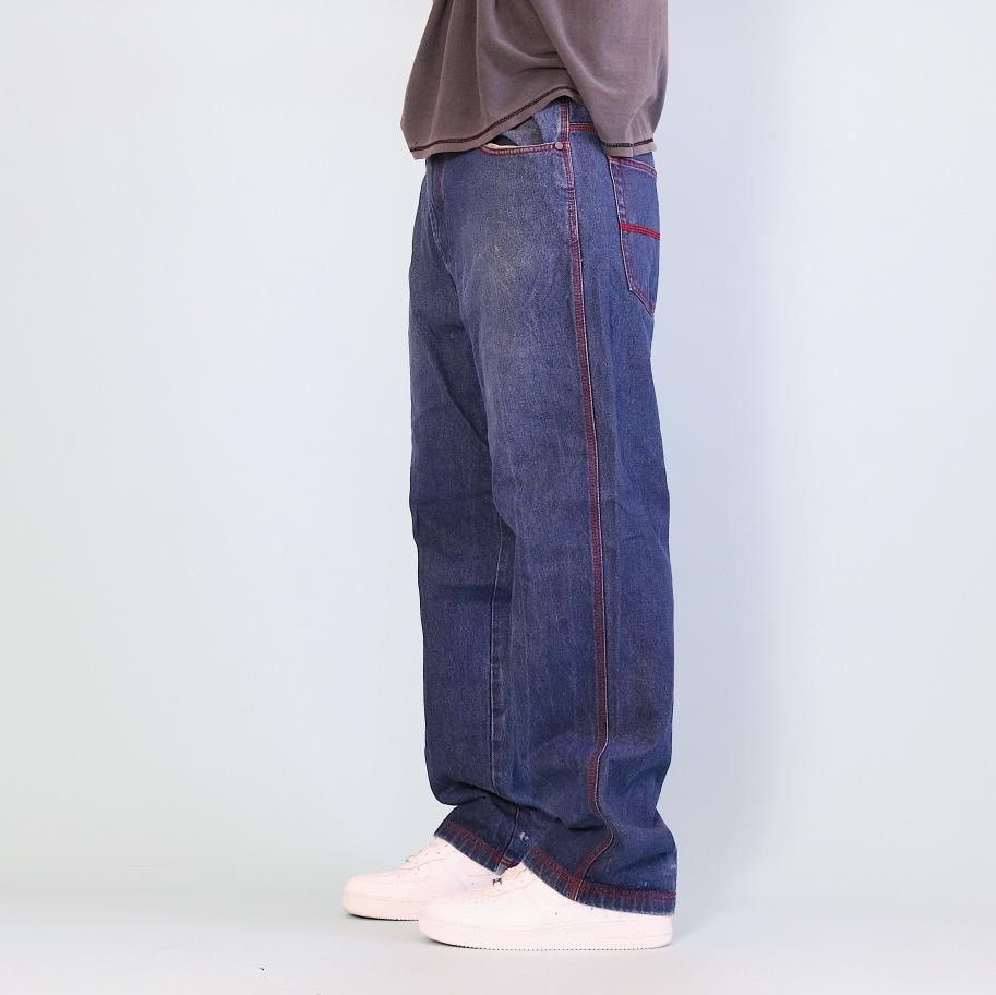 Vintage Vintage 00’s Risk Jeans Baggy Jeans Size US 35 - 2 Thumbnail