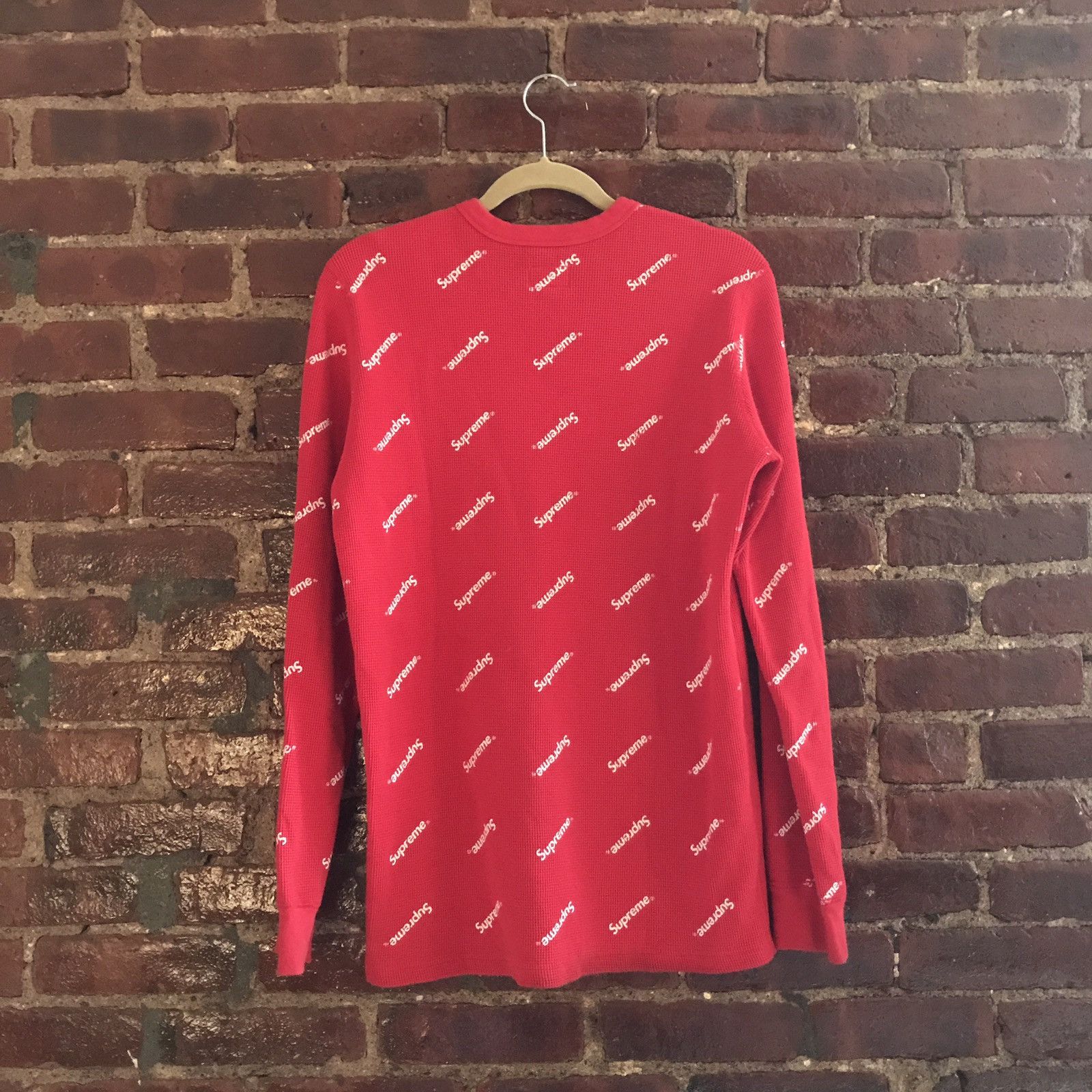Supreme All Over Print Waffle Thermal Shirt | Grailed