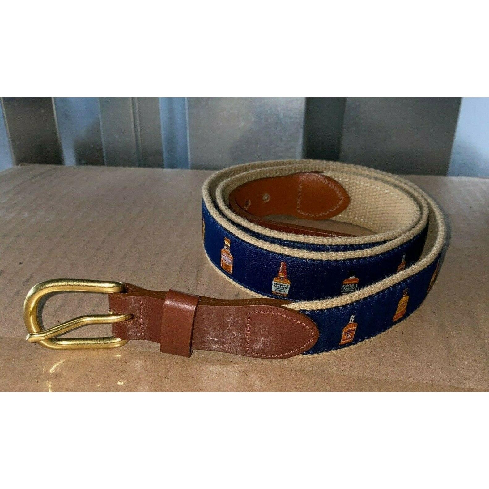 NEEDLEPOINT BELT, GENTLEMEN'S BEVERAGES