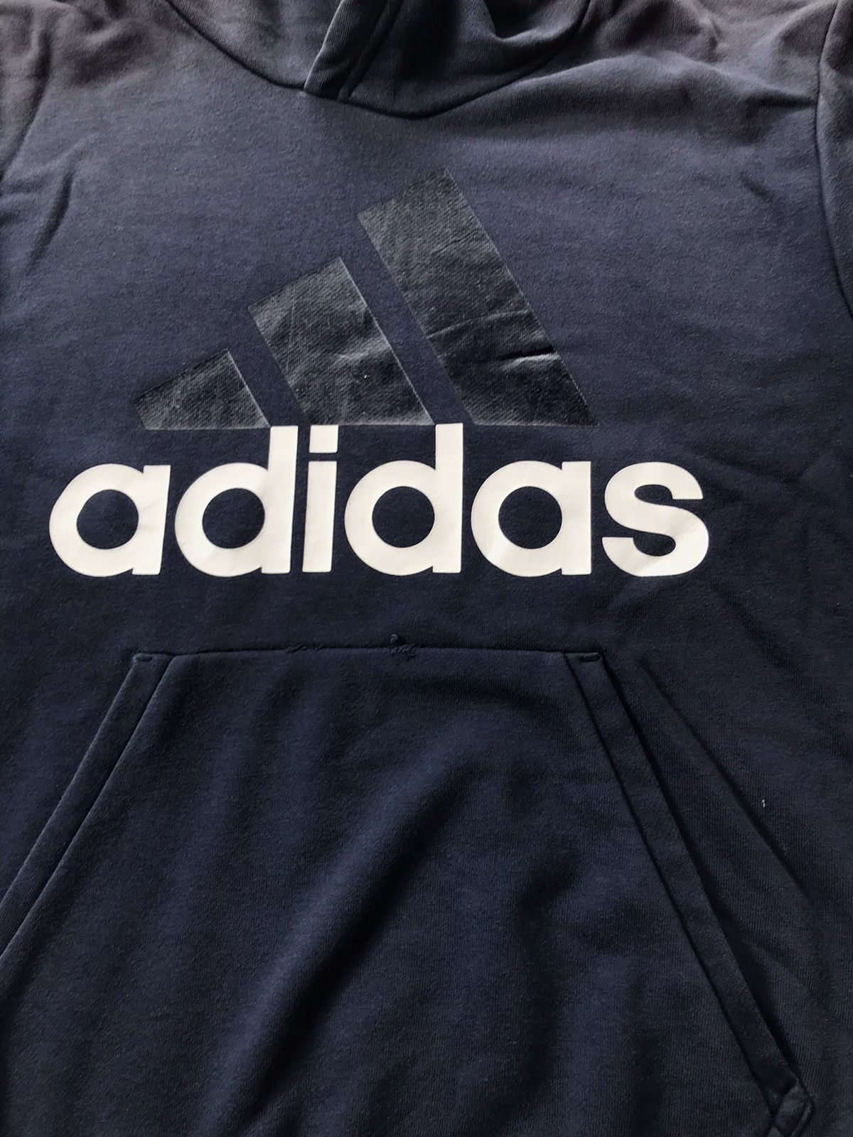 Adidas × Vintage faded blue adidas big logo sweatshirt pullover hoodie Size US S / EU 44-46 / 1 - 3 Thumbnail