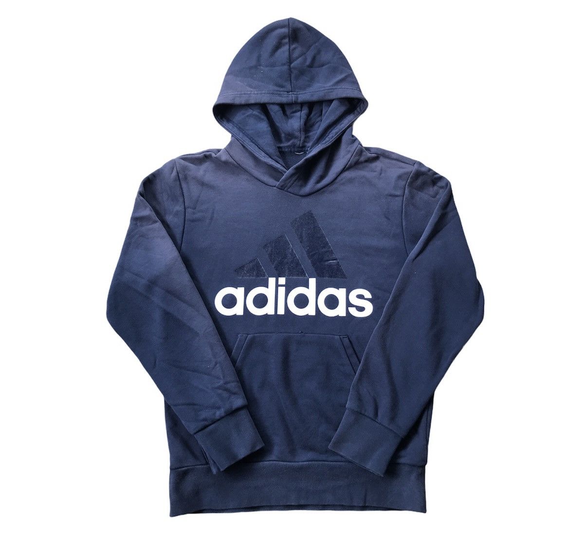 Adidas × Vintage faded blue adidas big logo sweatshirt pullover hoodie Size US S / EU 44-46 / 1 - 1 Thumbnail