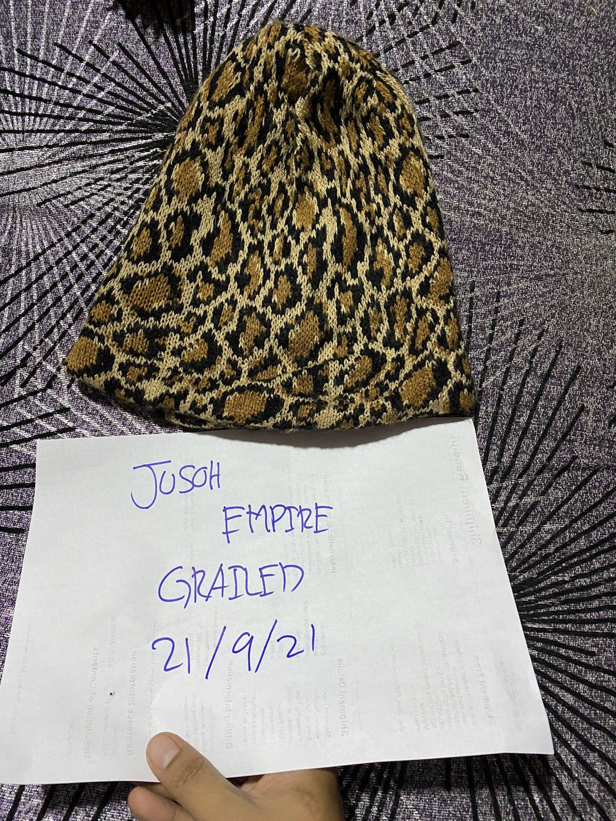 Vintage NEW YORK HAT SNAKE SKIN DESIGN BEANIE Size ONE SIZE - 6 Thumbnail