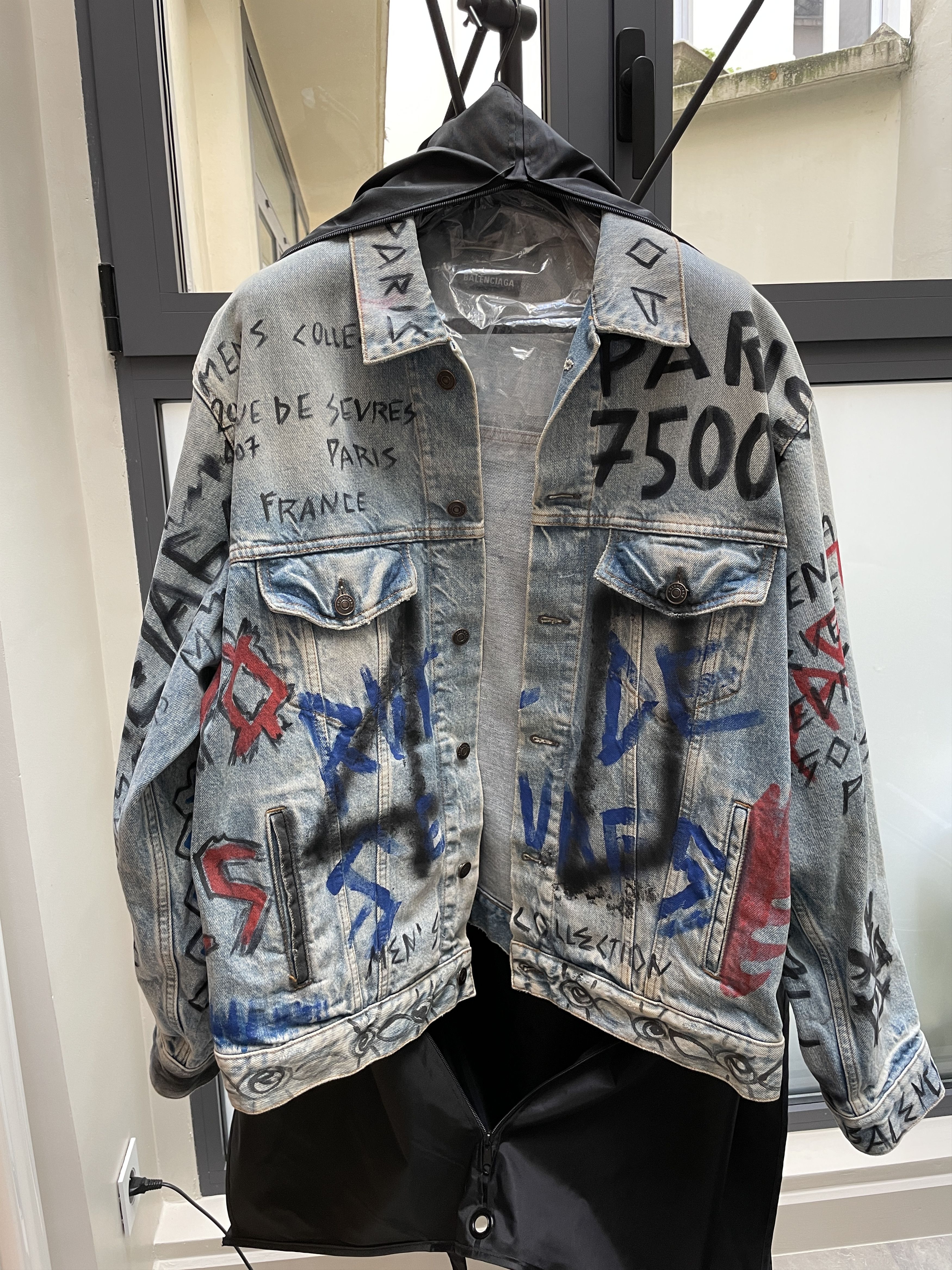 Balenciaga Denim Painted Jacket – Justin Reed
