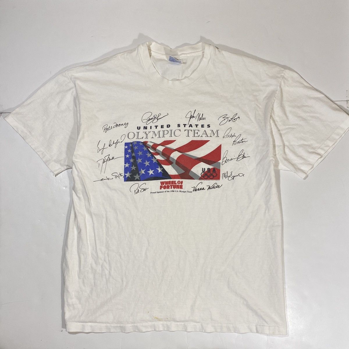 Hanes × USA Olympics × Vintage 90’s Olympics Signatures Tee Size US XL / EU 56 / 4 - 1 Thumbnail