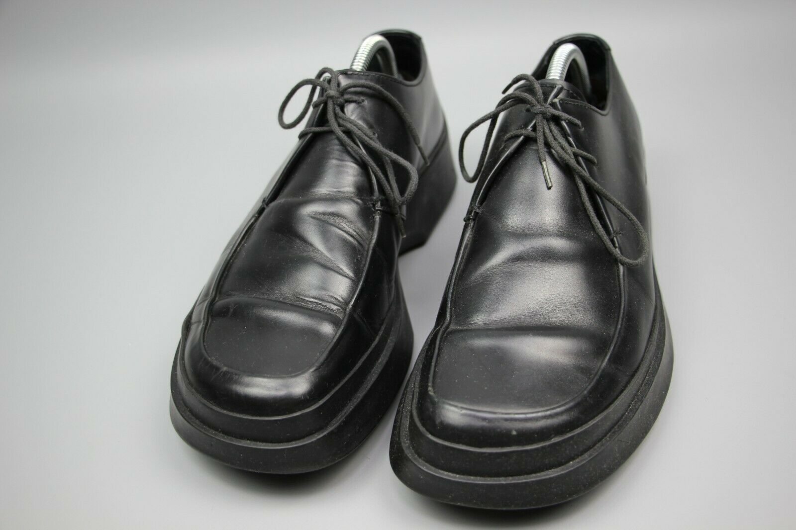 小物 FW1999 PRADA LEATHER GROVE PRADA FW 1999 SQUARE TOE CALF LENGTH BOOTS – THE 543
