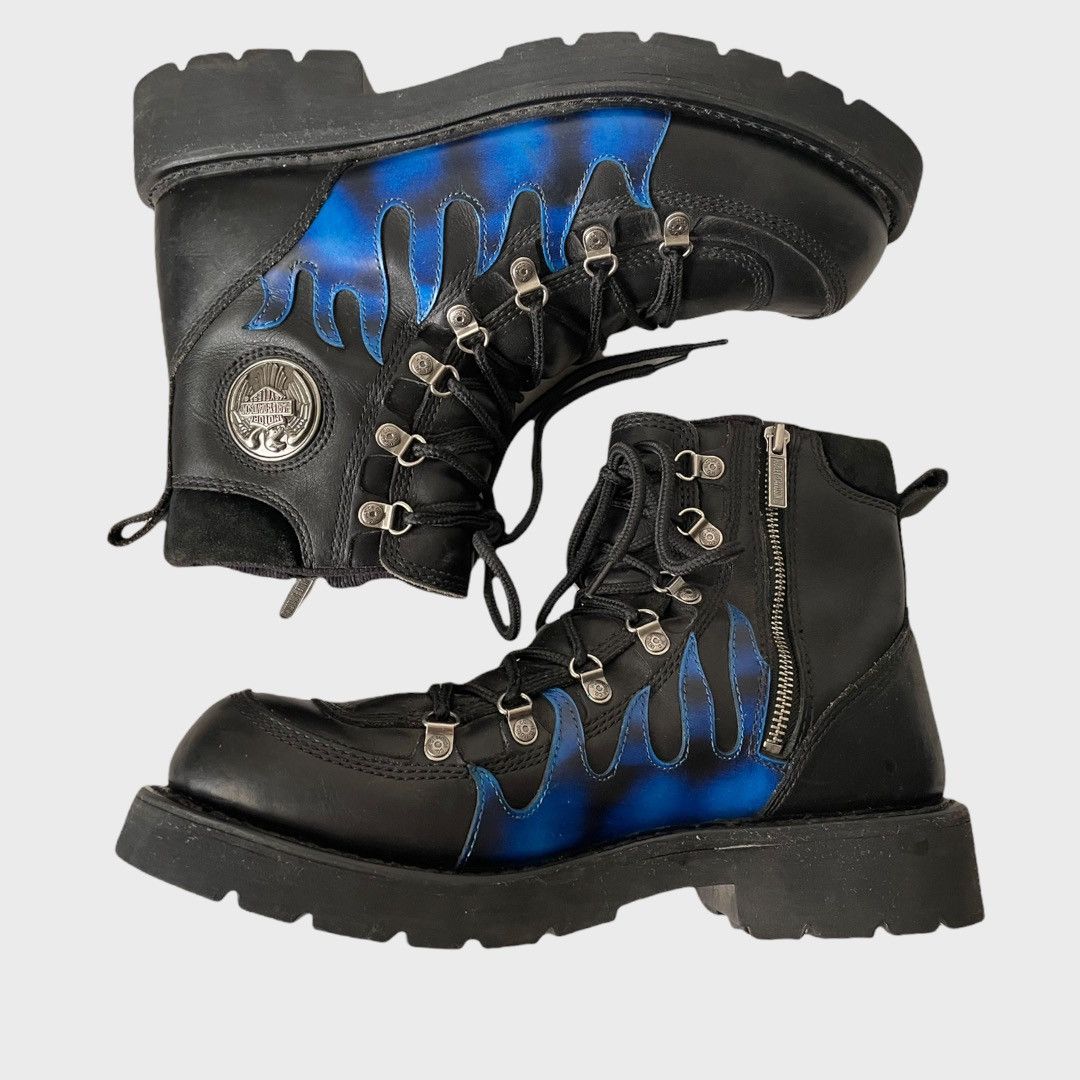 Harley Davidson × Vintage Vintage Harley Davidson blue flame  display picture 1
