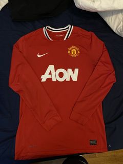 Manchester United Jersey Aon Blue Stripe Jersey Size XL Youth