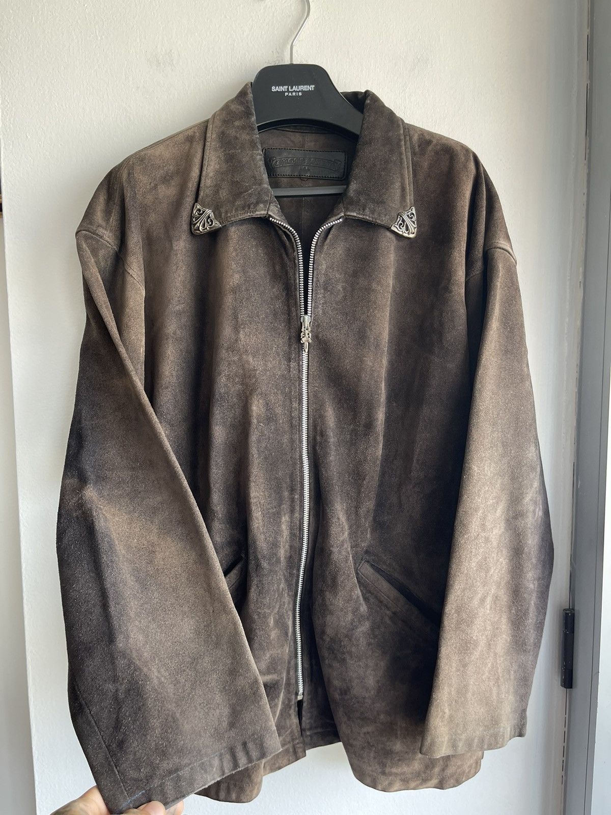 Chrome Hearts Worn SUEDE LEATHER Jacket XL