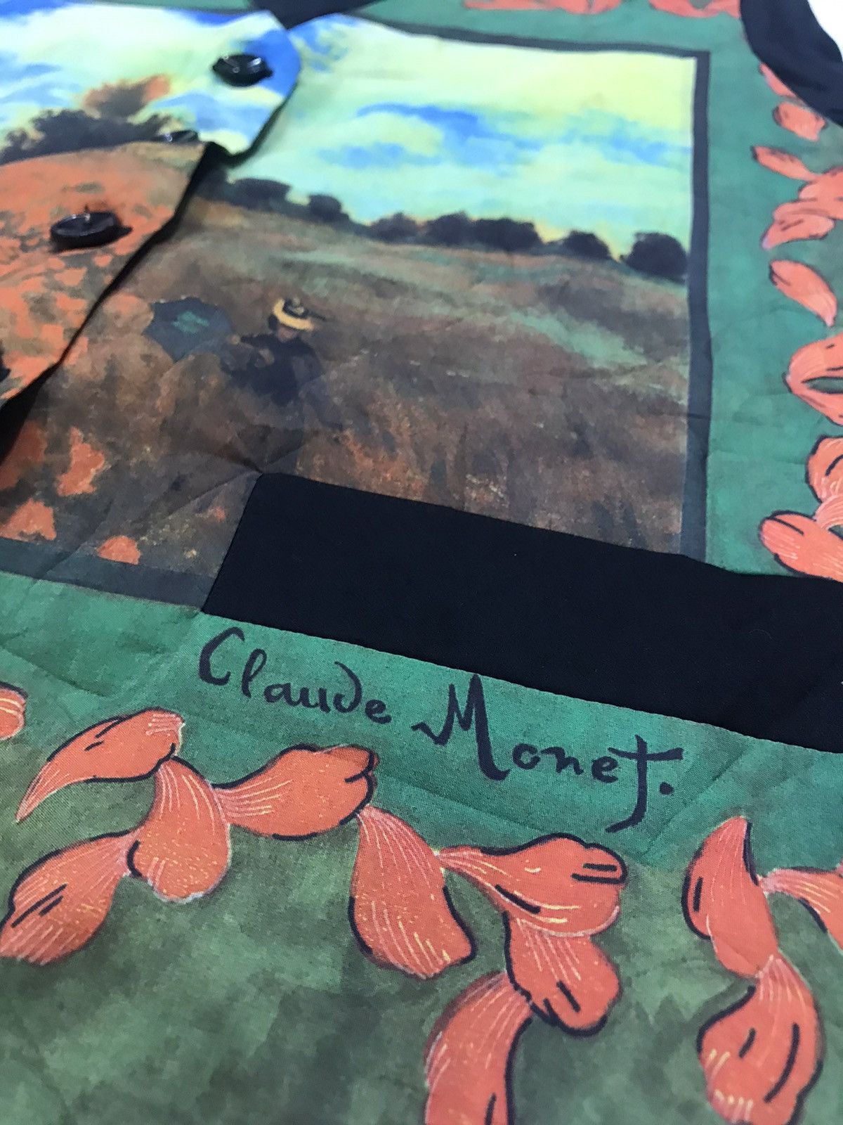 Vintage LAURENT MONTEIL CLAUDE MONET PAINTING VEST Size 38R - 5 Thumbnail