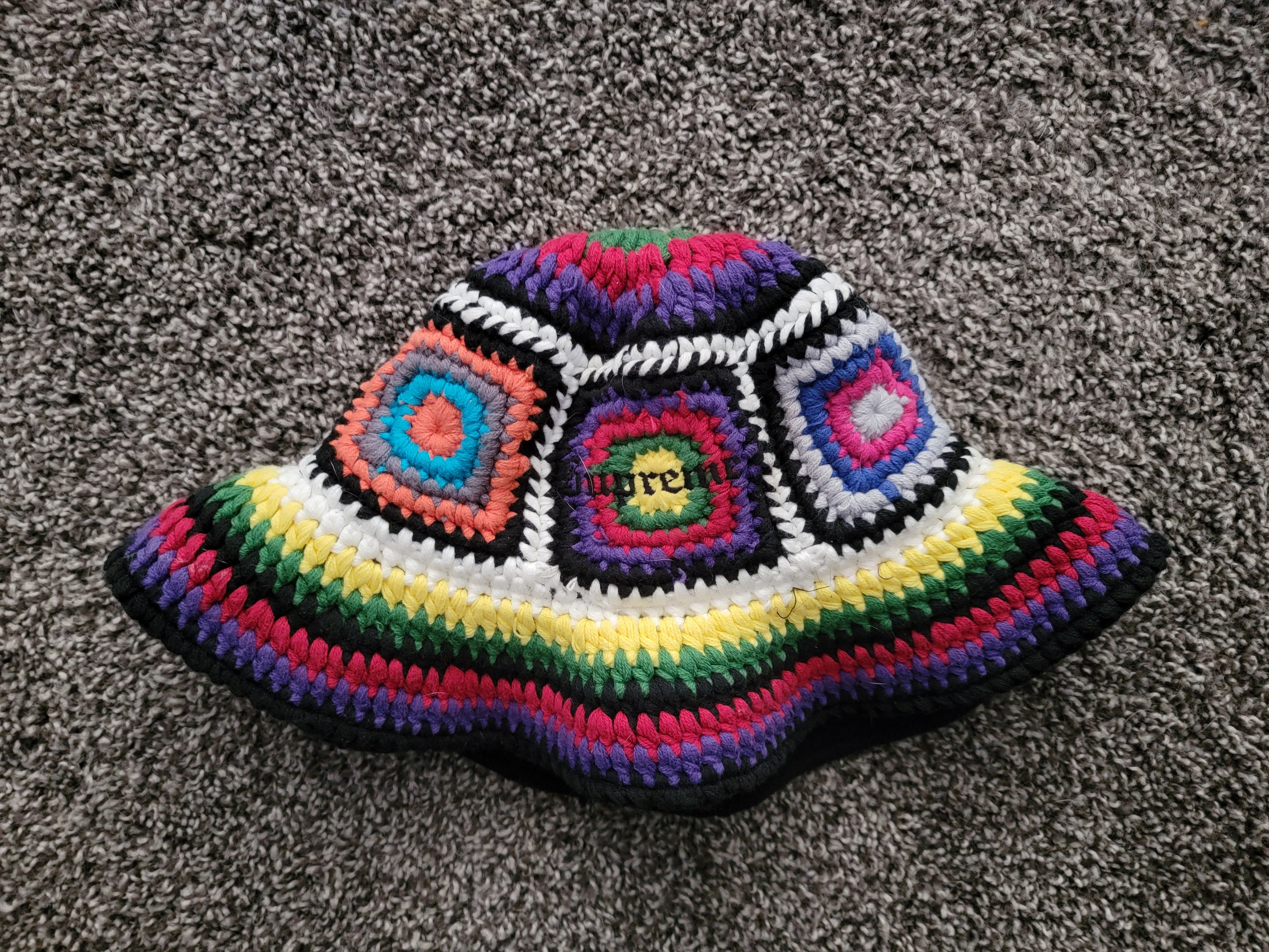 Supreme Supreme Crochet knit bucket hat crusher s/m | Grailed