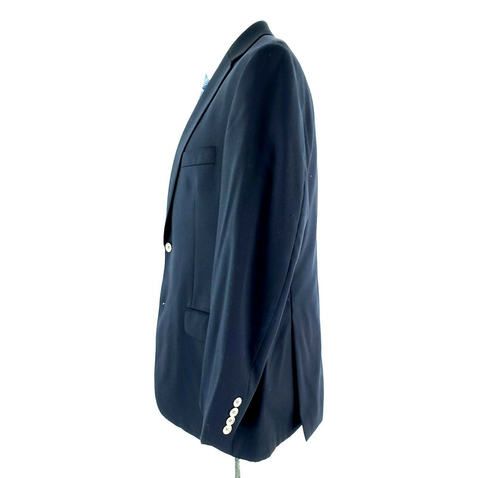 Calvin Klein Calvin Klein Wool 2 Button Blazer 40R Blue Sport Coat Size 40R - 4 Thumbnail