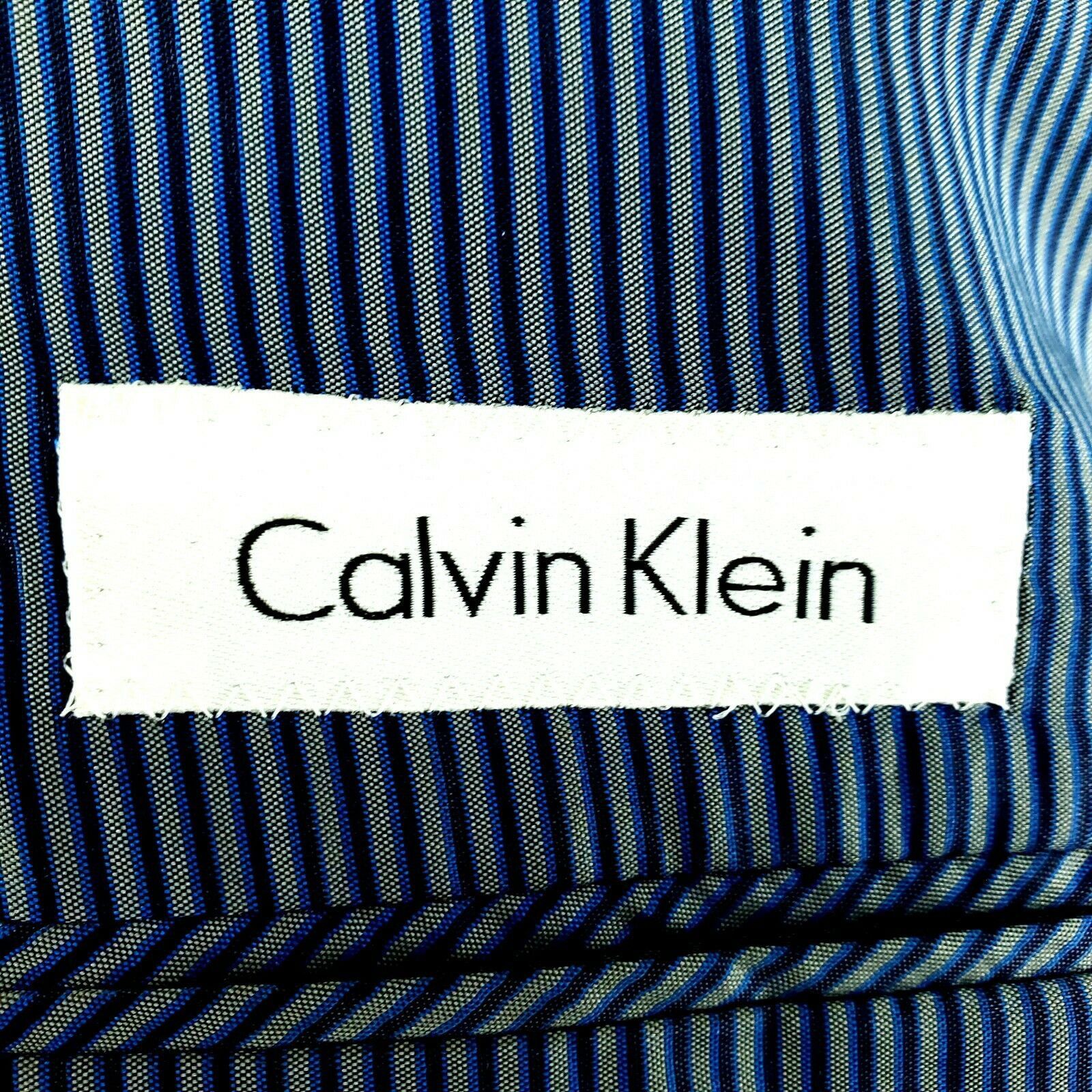 Calvin Klein Calvin Klein Wool 2 Button Blazer 40R Blue Sport Coat Size 40R - 7 Thumbnail