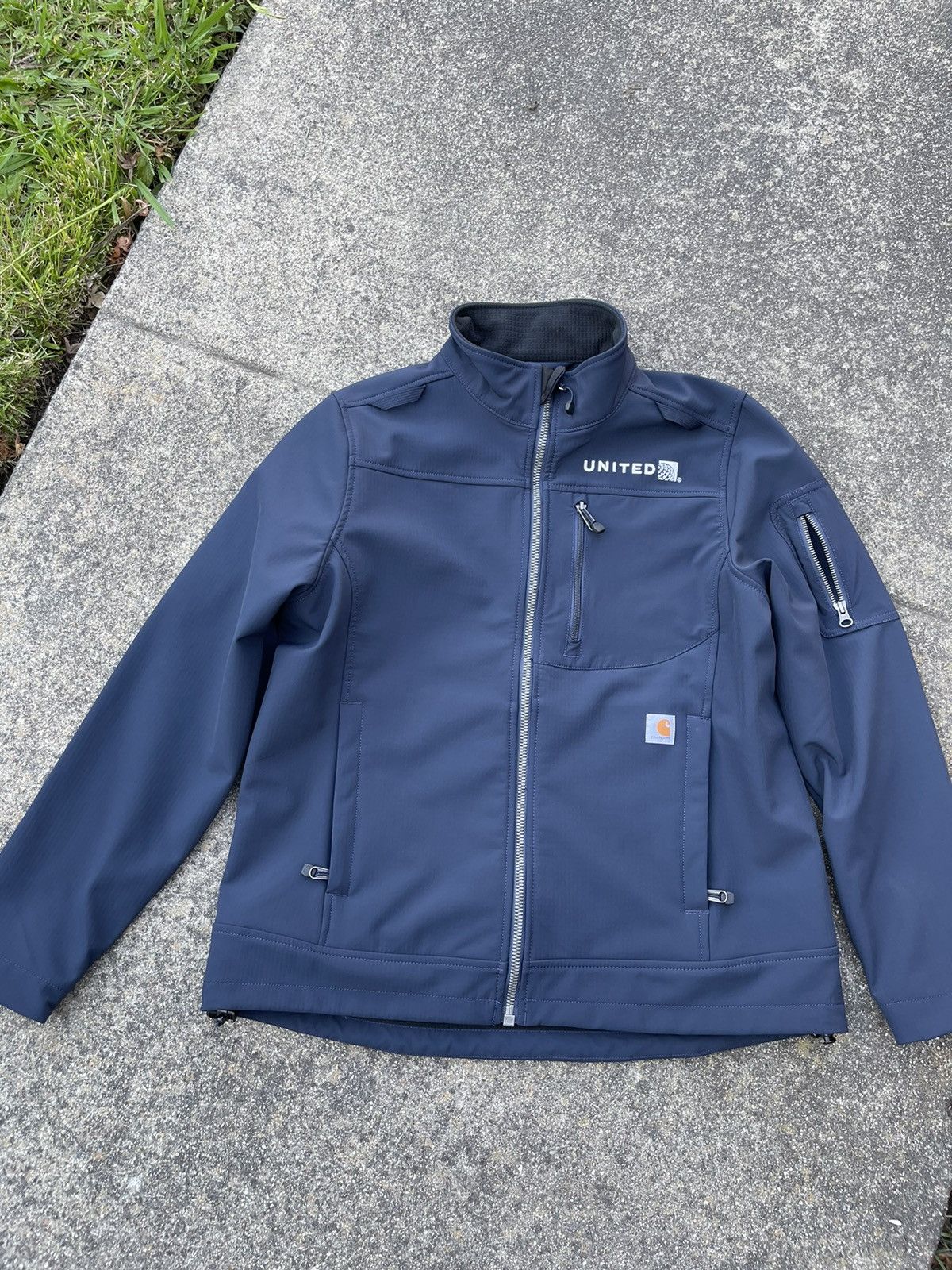 carhartt united airlines lightweight nylon jacket size L