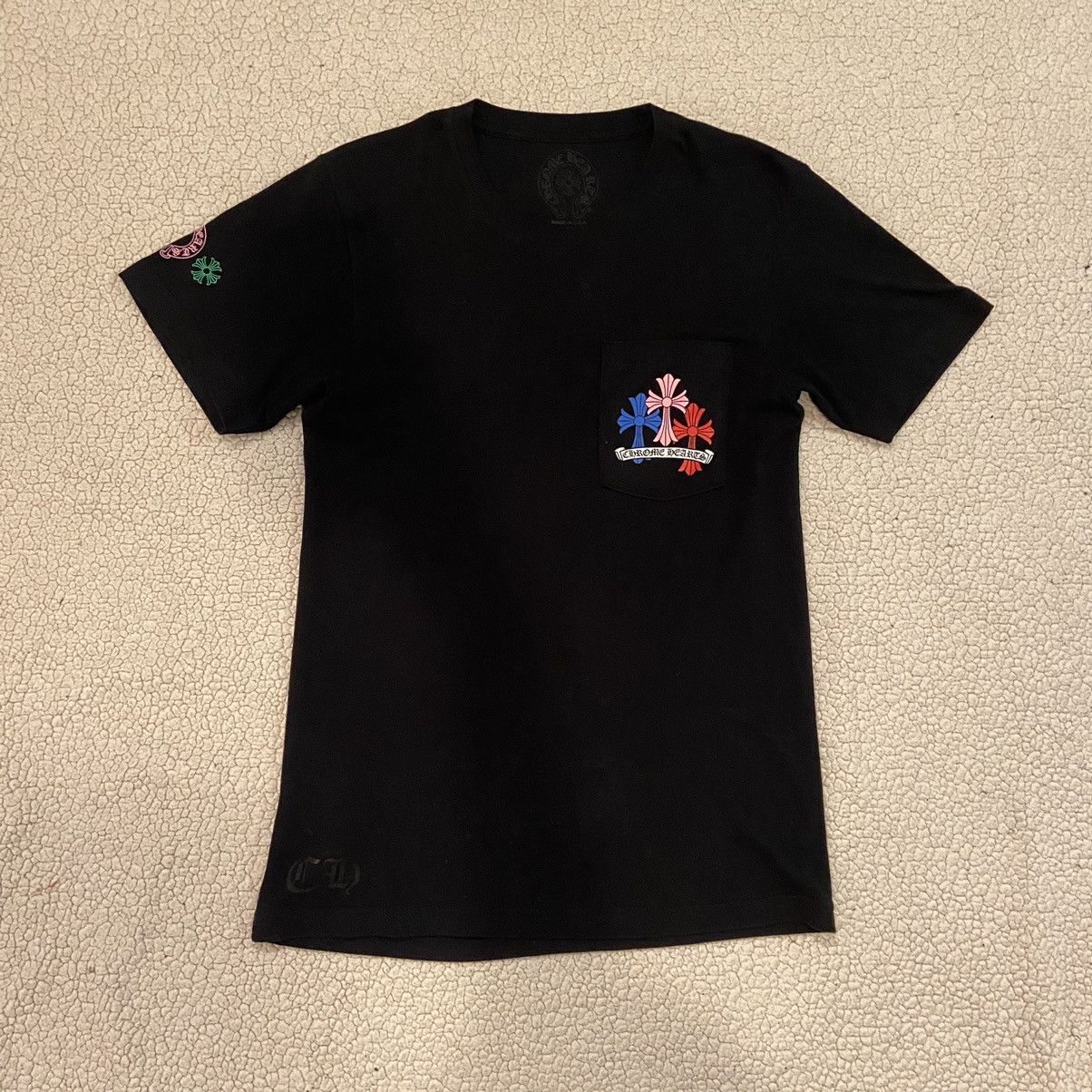 Chrome Hearts Chrome Hearts Multi Color Cross Black T Shirt