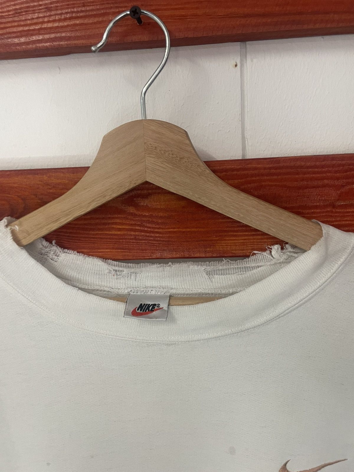 Nike × Vintage Vintage Nike Swoosh Distress Travis Scott style Size US M / EU 48-50 / 2 - 6 Thumbnail