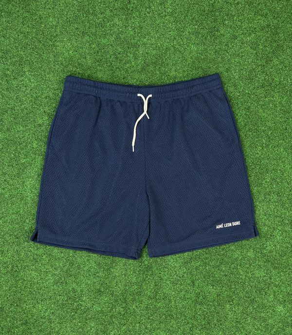 Aime Leon Dore Aime Leon Dore Gym Shorts Logo Mesh Navy XXL | Grailed