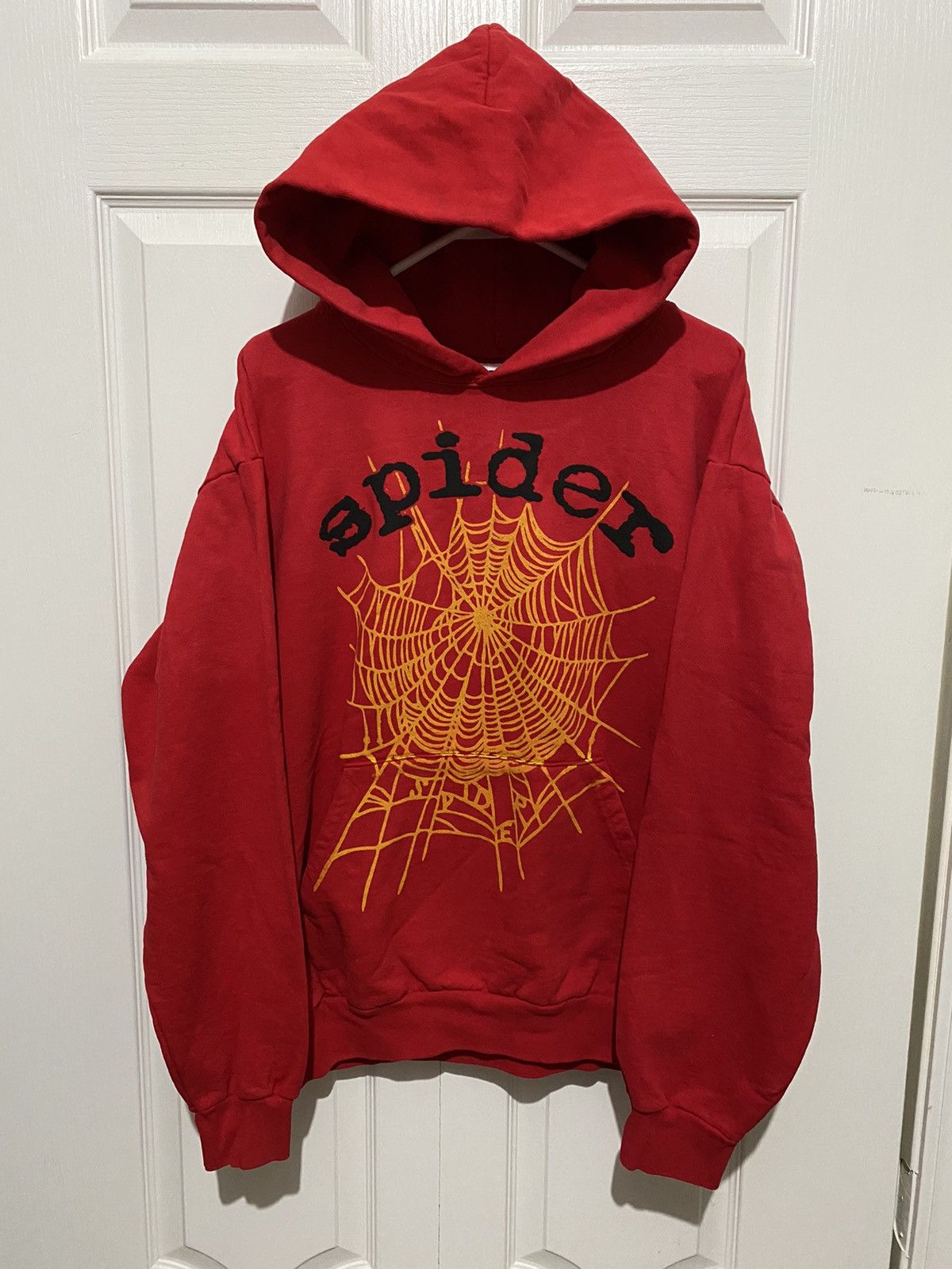 Sp5der × Young Thug Red Spider Worldwide Hoodie 2019 Xmas Drop | Grailed