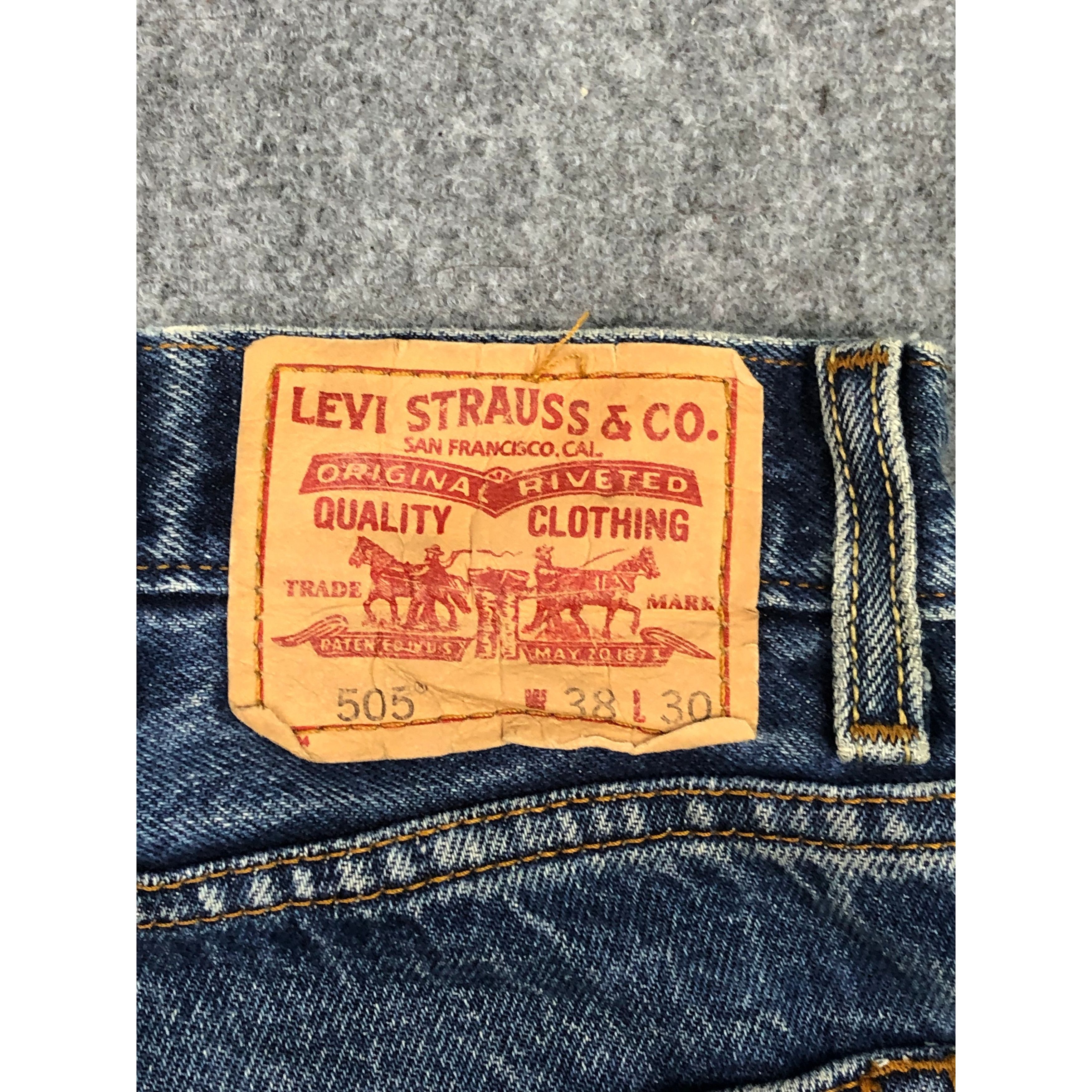 Levi's Vintage Levis 505 Regular Fit Faded Denim DP0347 Size US 39 - 5 Thumbnail